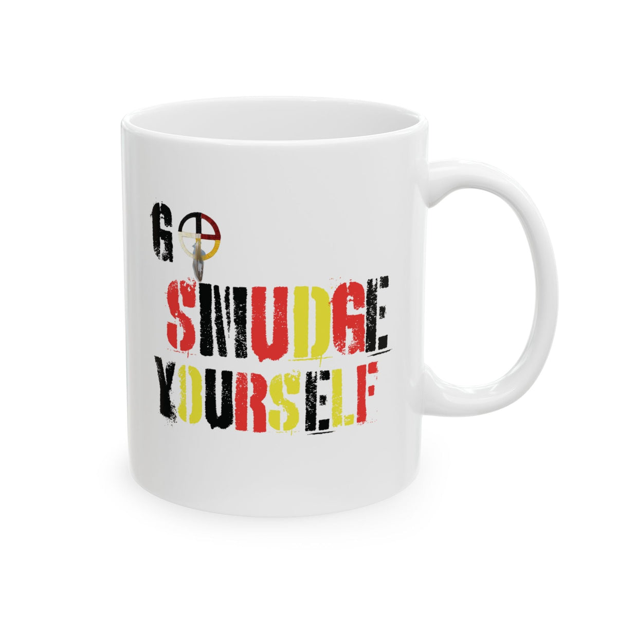 Go Smudge Yourself side of the two-sided mug