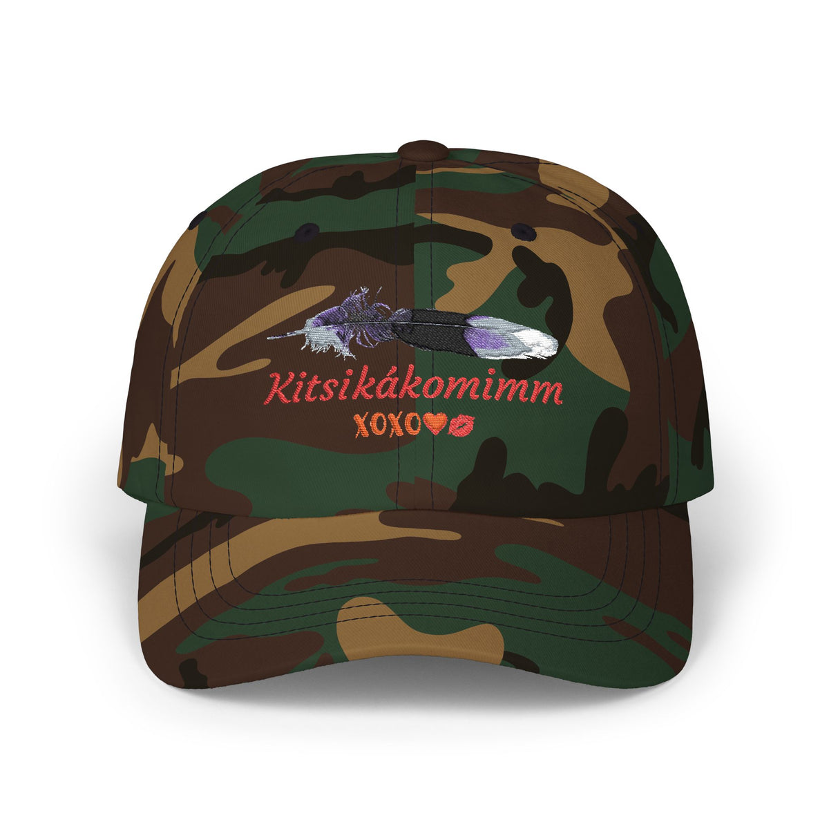 Kitsikákomimm Blackfoot word for “I Love You” Embroidery Dad Hat