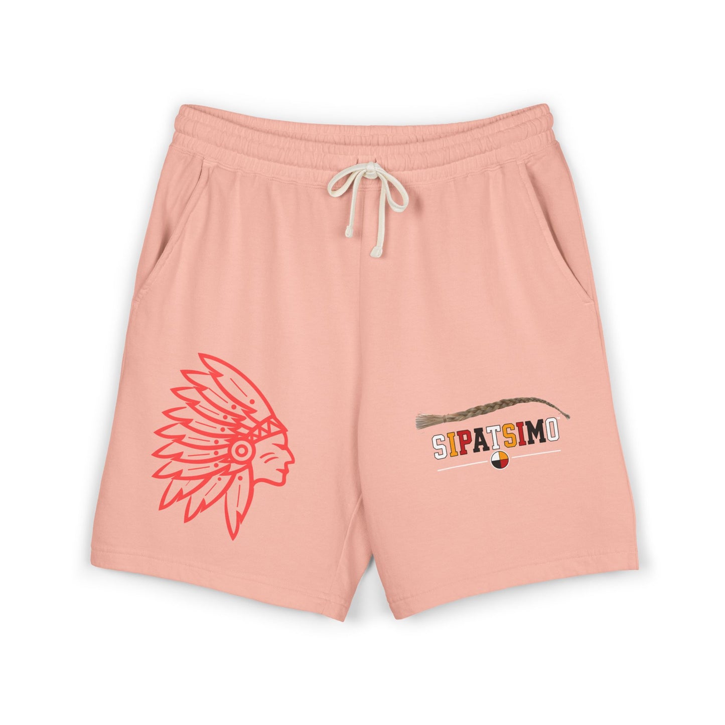 Retro 'SIPATSIMO' Graphic Lightweight Fleece Sweat Shorts
