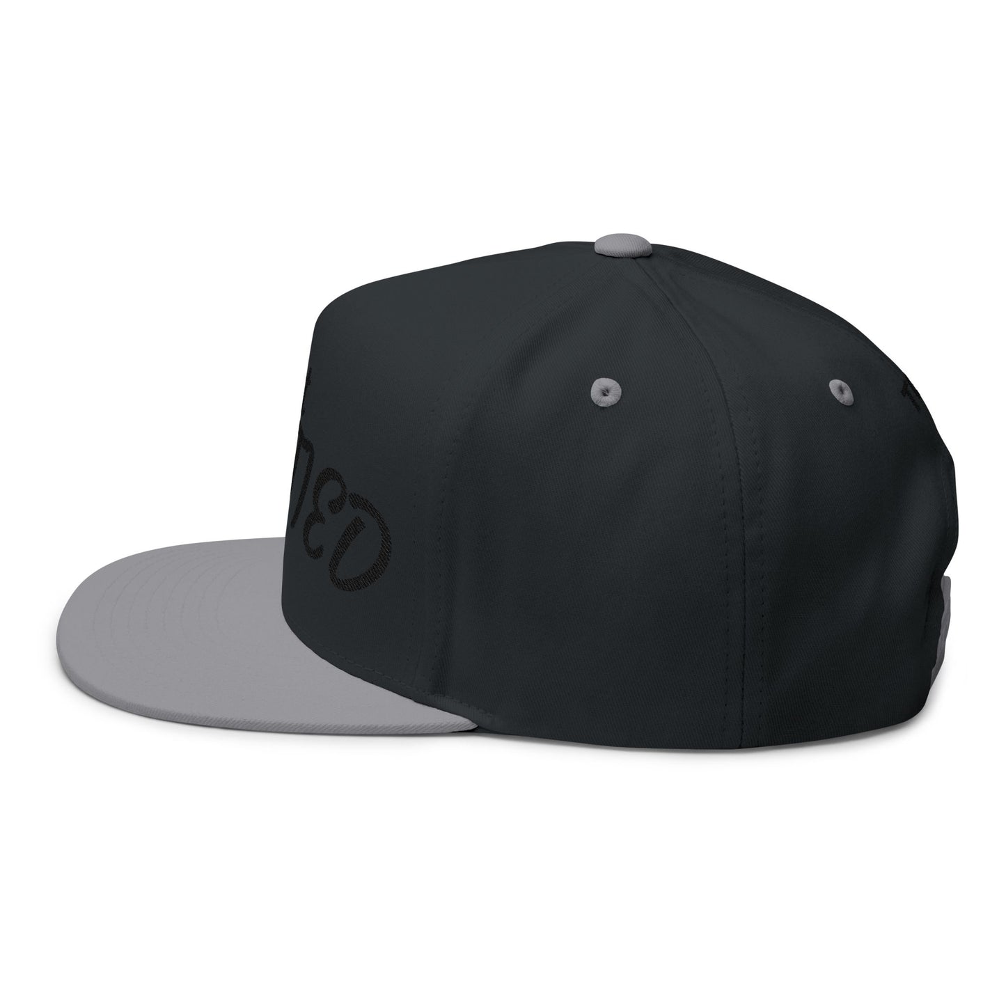Flat Bill Cap — "Get Auntied" Embroidered Snapback Hat
