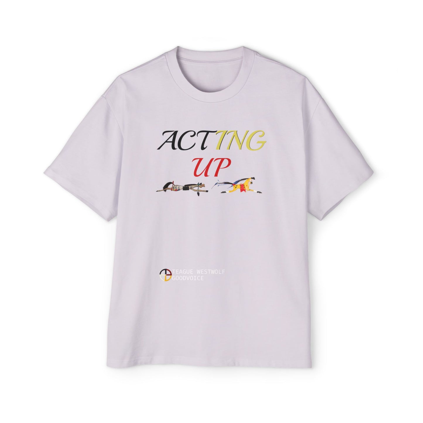 406Wholesale 5080 OVERSIZED - MSRP: $40 - Acting Up Medicine Wheel - Men's Oversized Graphic Tee