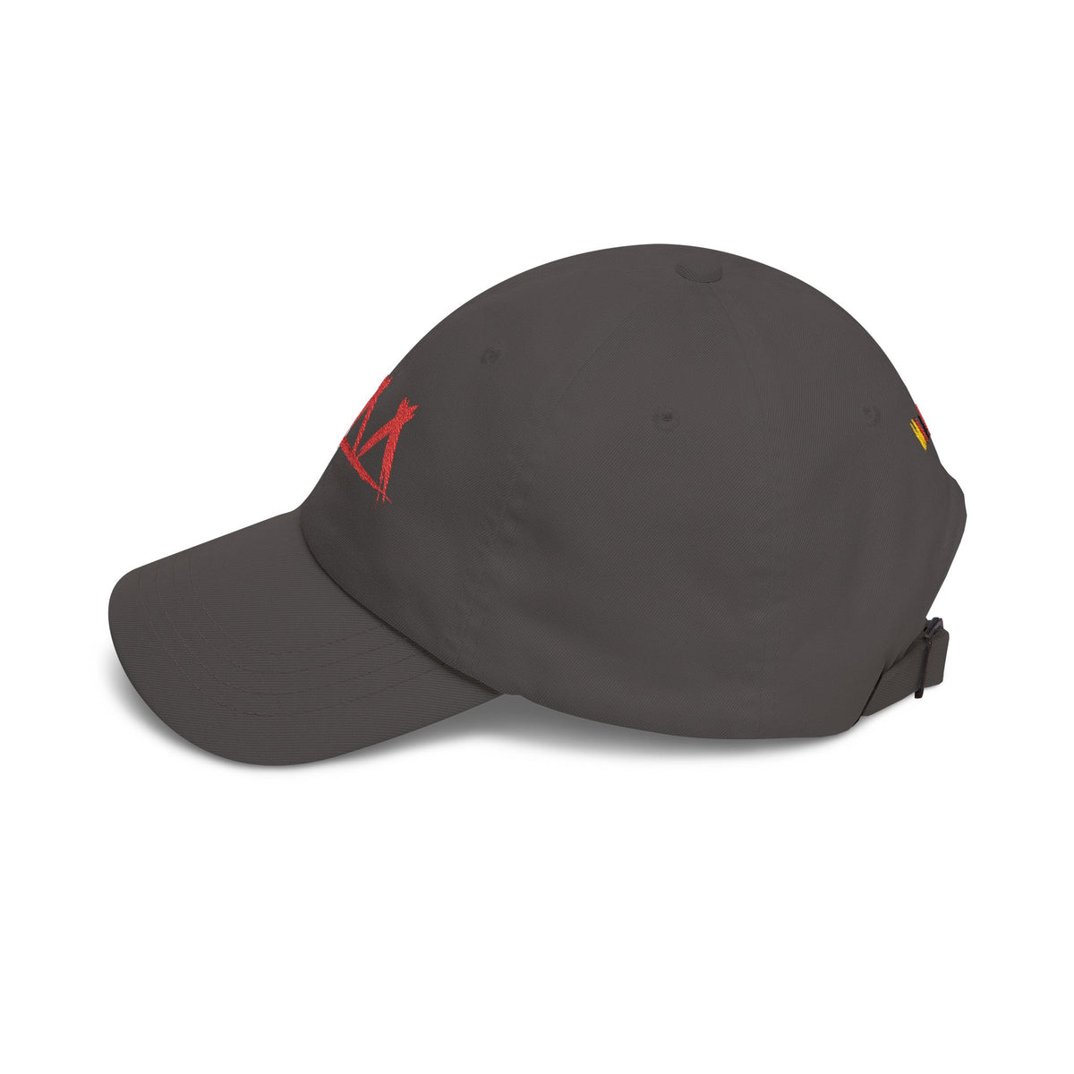 Dad Cap with Red Triple-Tipis Sketch Embroidery