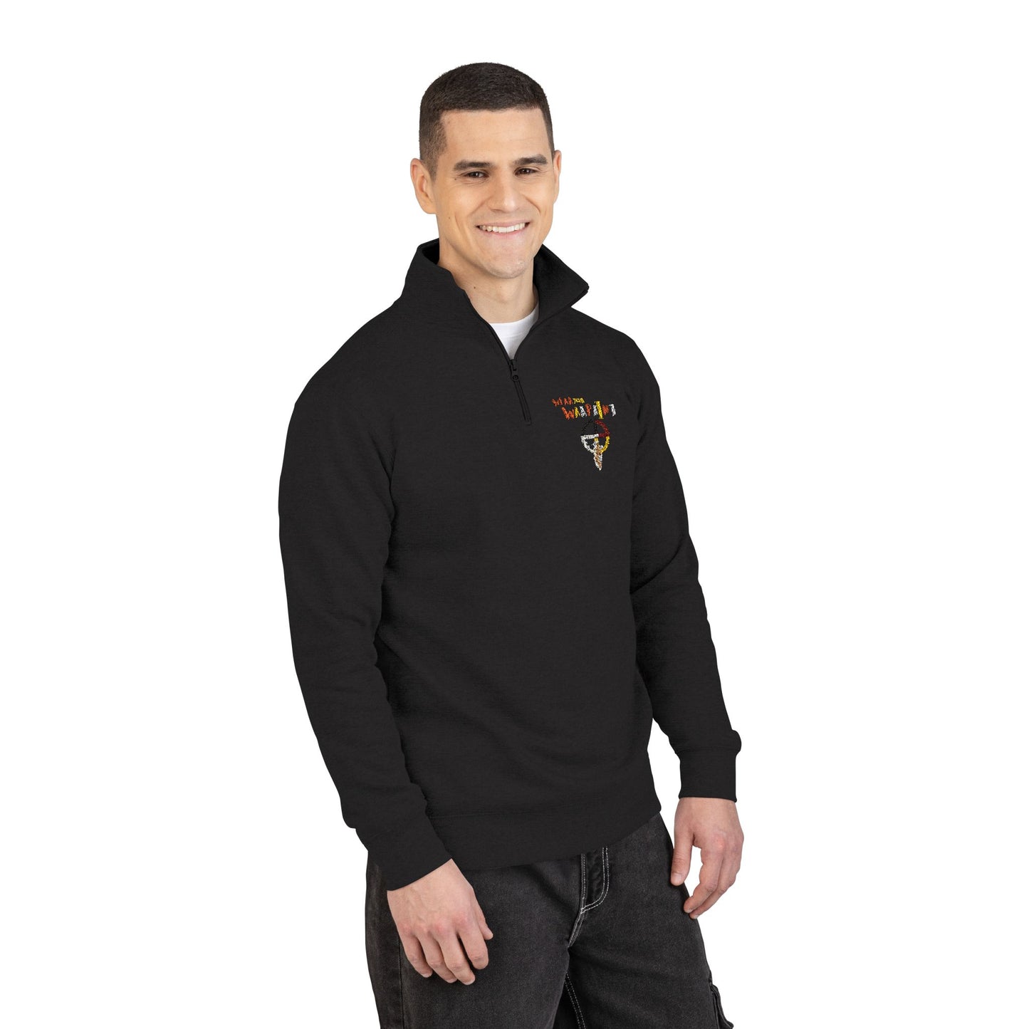 Wear Your WarPaint/Acting Up by Teague WestWolf GoodVoice - Embroidered Half-Zip Fleece