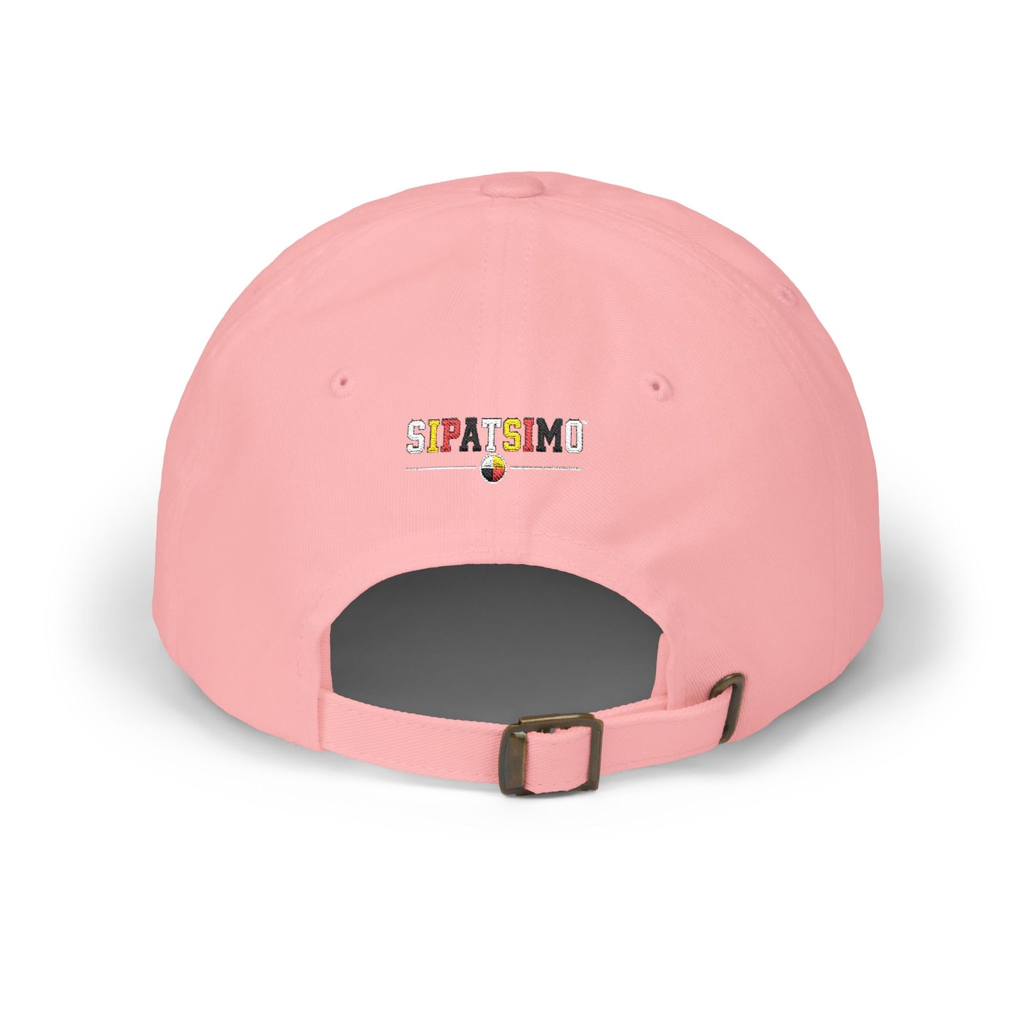 Dad Cap with Red Triple-Tipis Sketch Embroidery