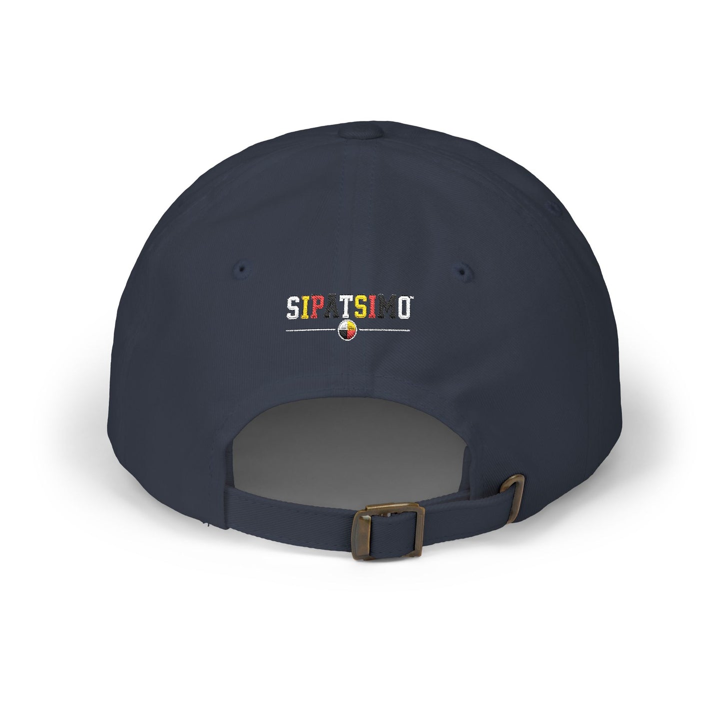 Dad Cap with Red Triple-Tipis Sketch Embroidery