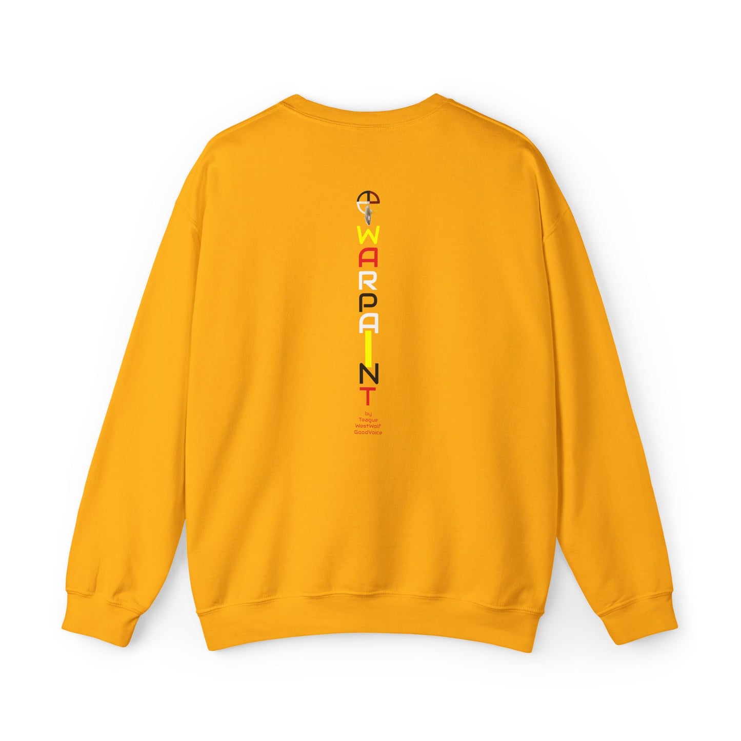 Native American Indigenous Made by Teague WestWolf GoodVoice (Blackfoot / Blackfeet) from Browning, Montana USA WarChief - Seasonal Seller Sweatshirt: Unisex, Heavy blend, Maximum profit