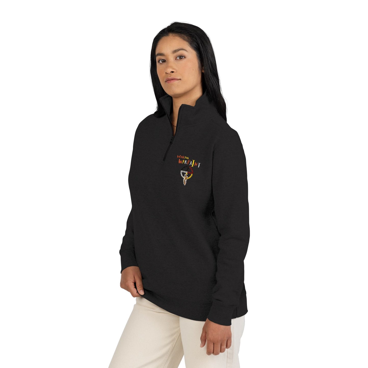 Wear Your WarPaint/Acting Up by Teague WestWolf GoodVoice - Embroidered Half-Zip Fleece