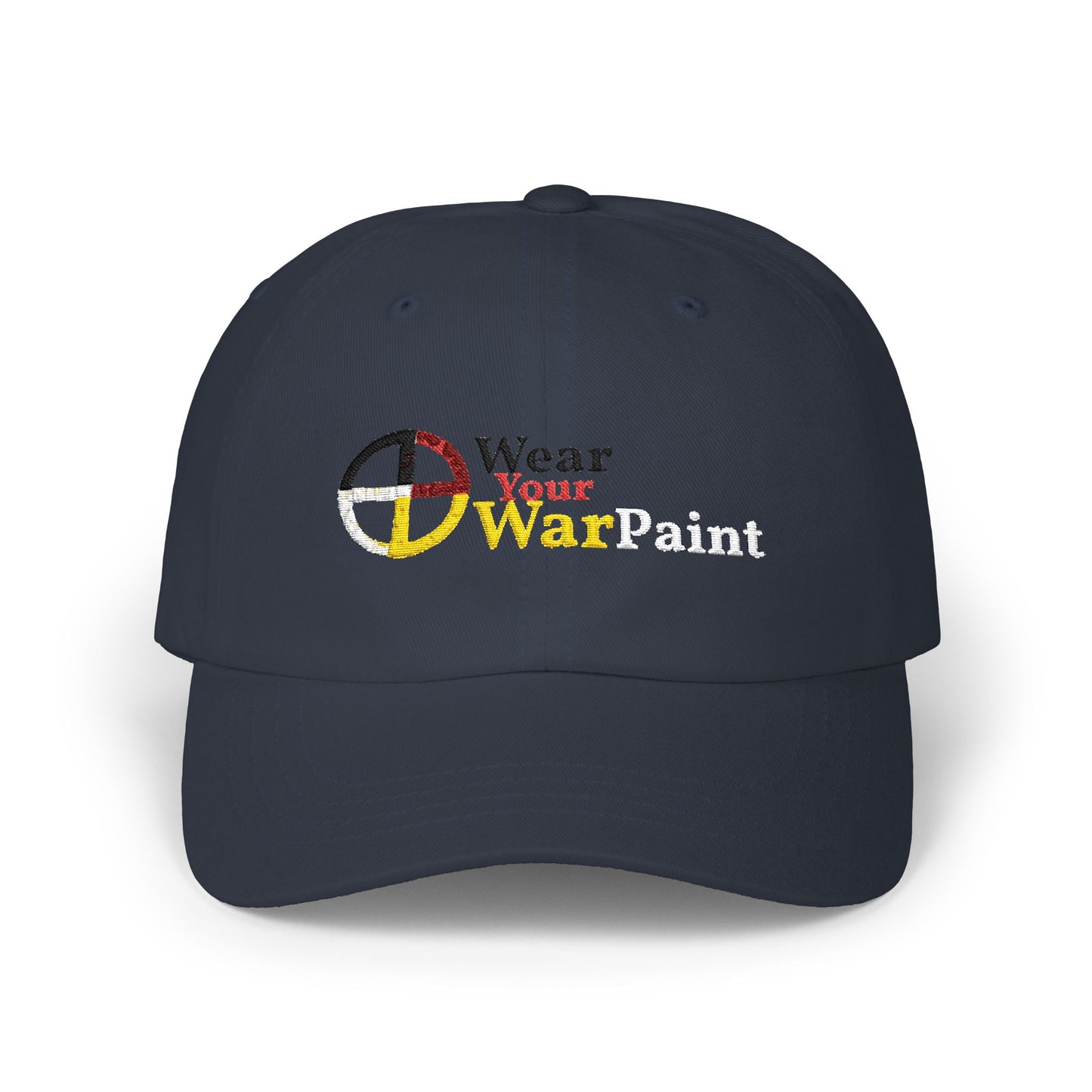 Dad Cap — "Wear Your War Paint" Medicine Wheel - Sign Baseball Hat