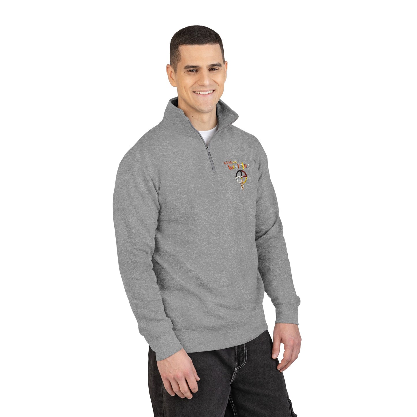 Wear Your WarPaint/Acting Up by Teague WestWolf GoodVoice - Embroidered Half-Zip Fleece