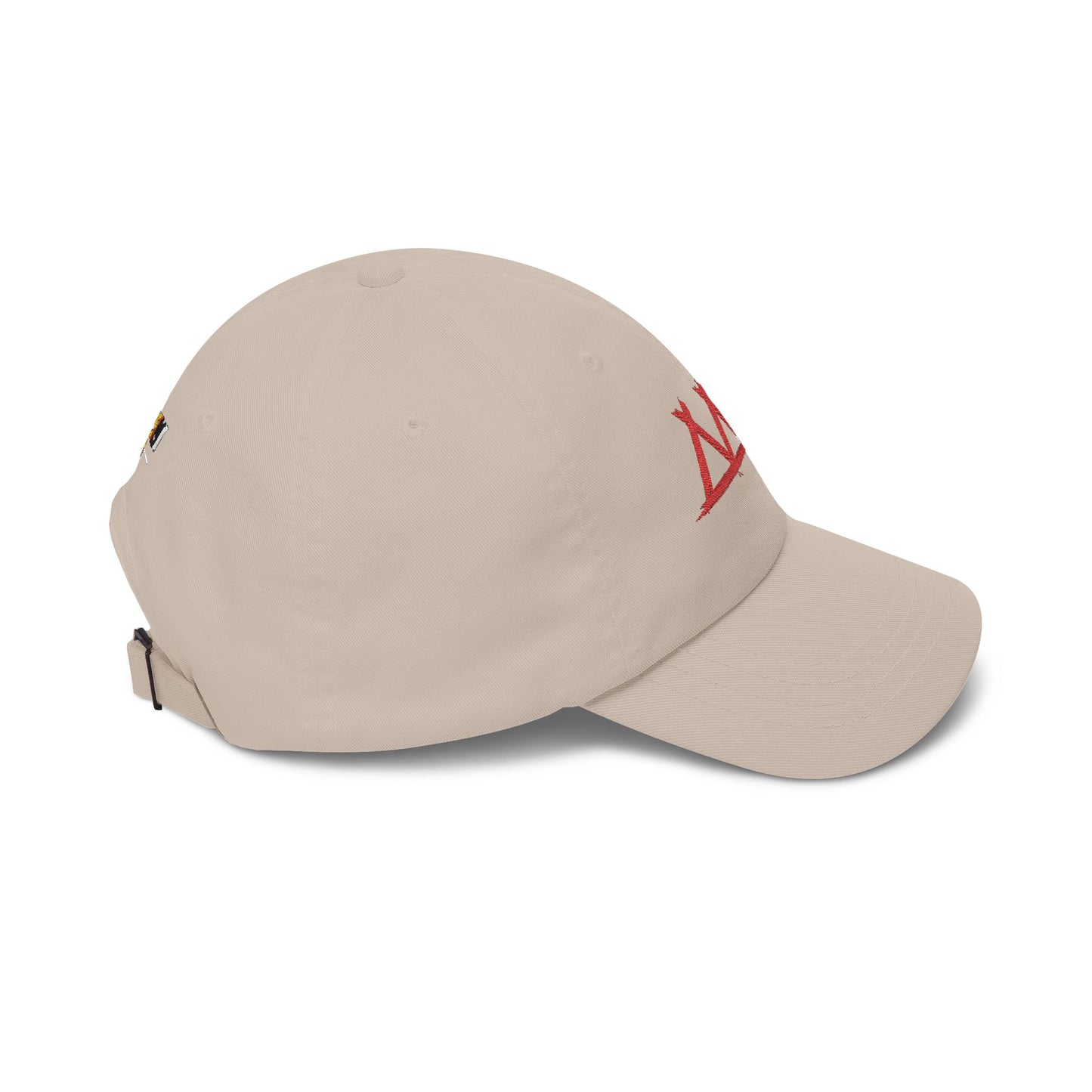 Dad Cap with Red Triple-Tipis Sketch Embroidery