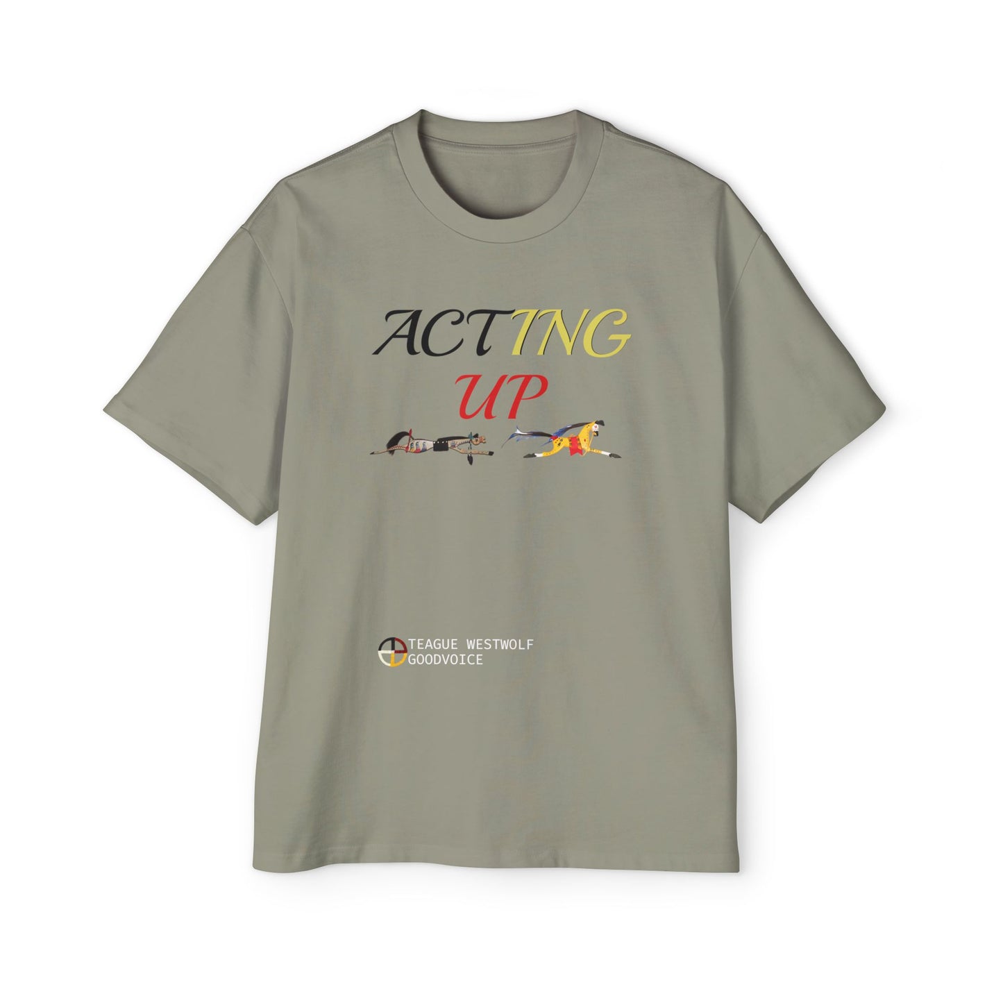 406Wholesale 5080 OVERSIZED - MSRP: $40 - Acting Up Medicine Wheel - Men's Oversized Graphic Tee