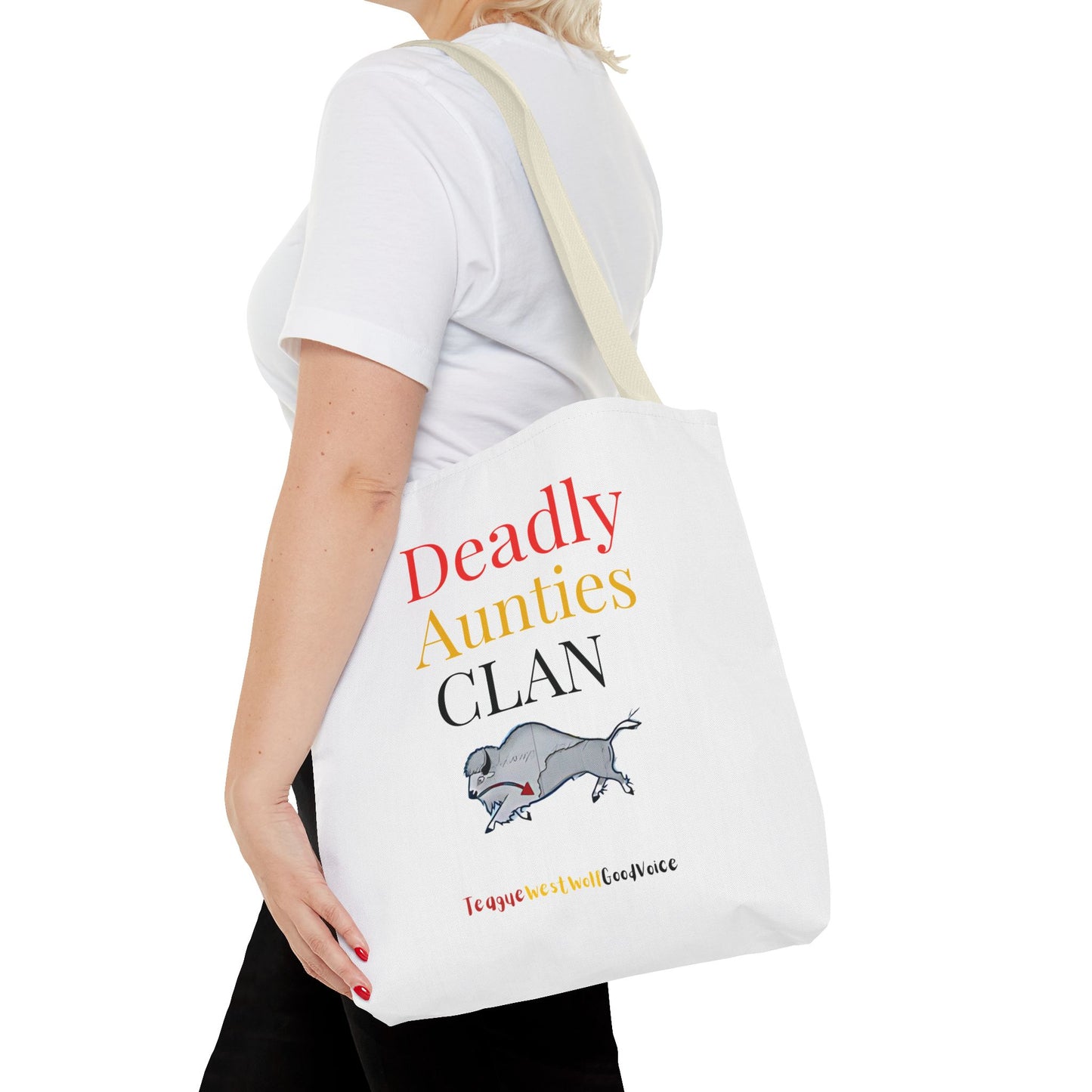 Deadly Aunties Clan Tote Bag by Teague WestWolf GoodVoice