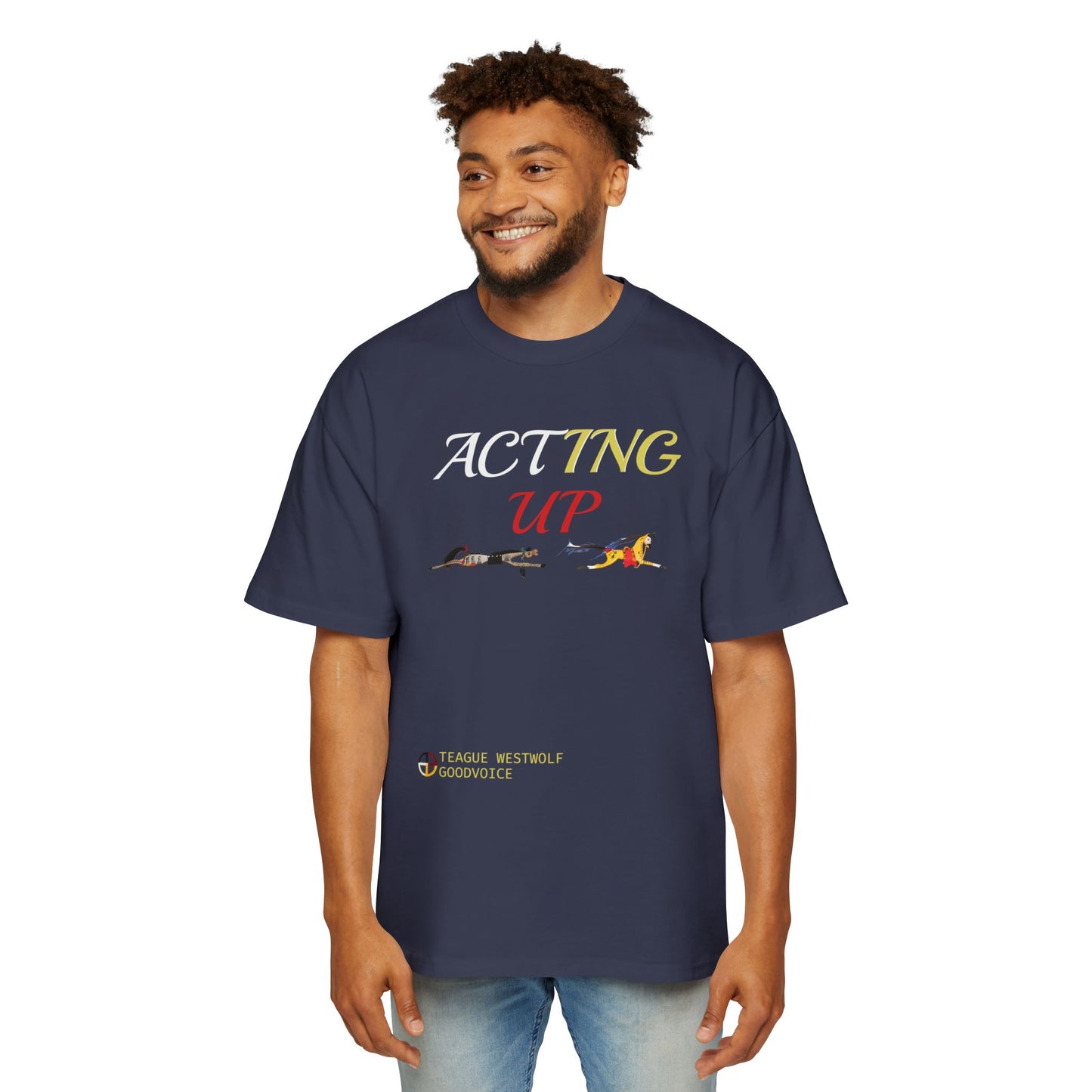 406Wholesale 5080 OVERSIZED - MSRP: $40 - Acting Up Medicine Wheel - Men's Oversized Graphic Tee
