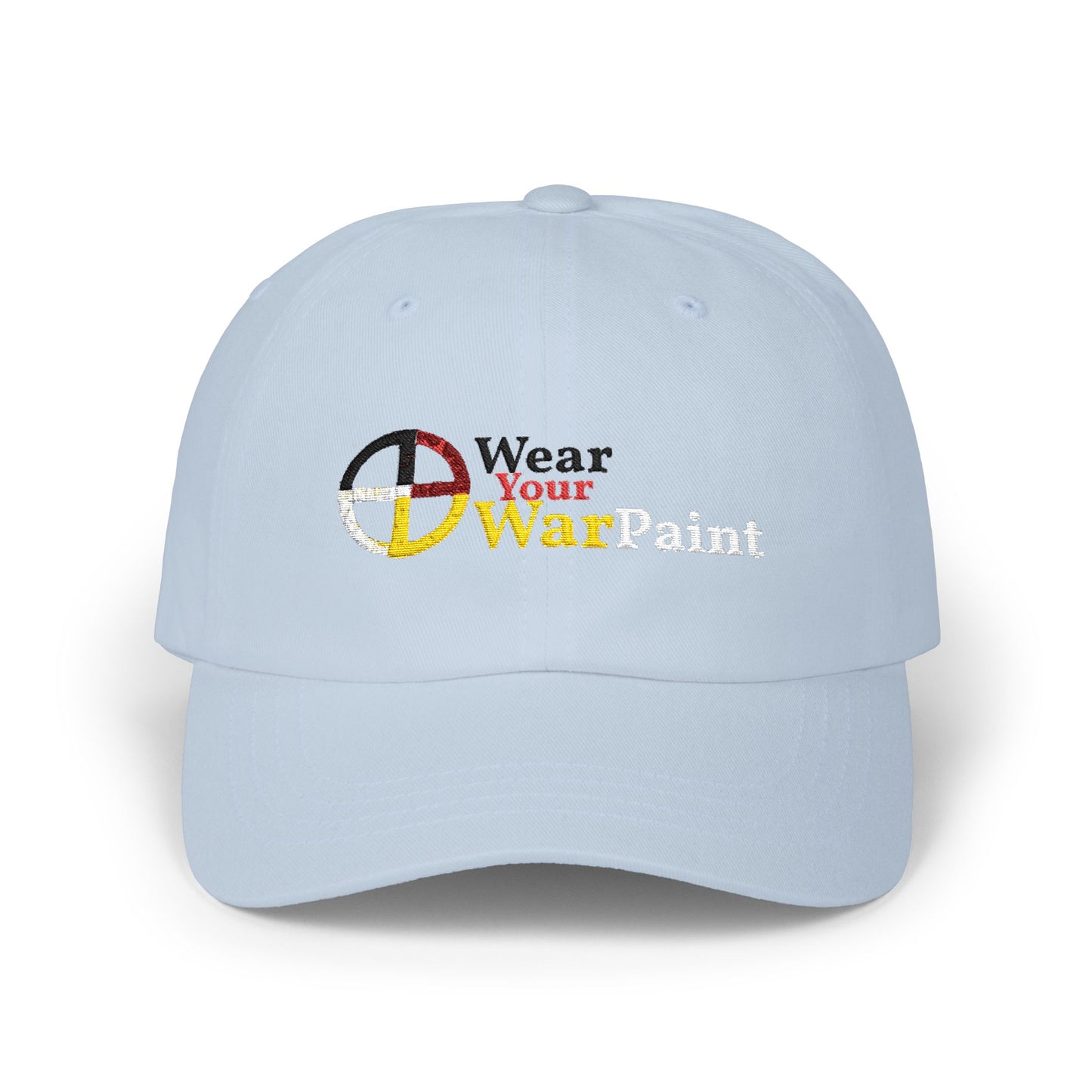 Dad Cap — "Wear Your War Paint" Medicine Wheel - Sign Baseball Hat