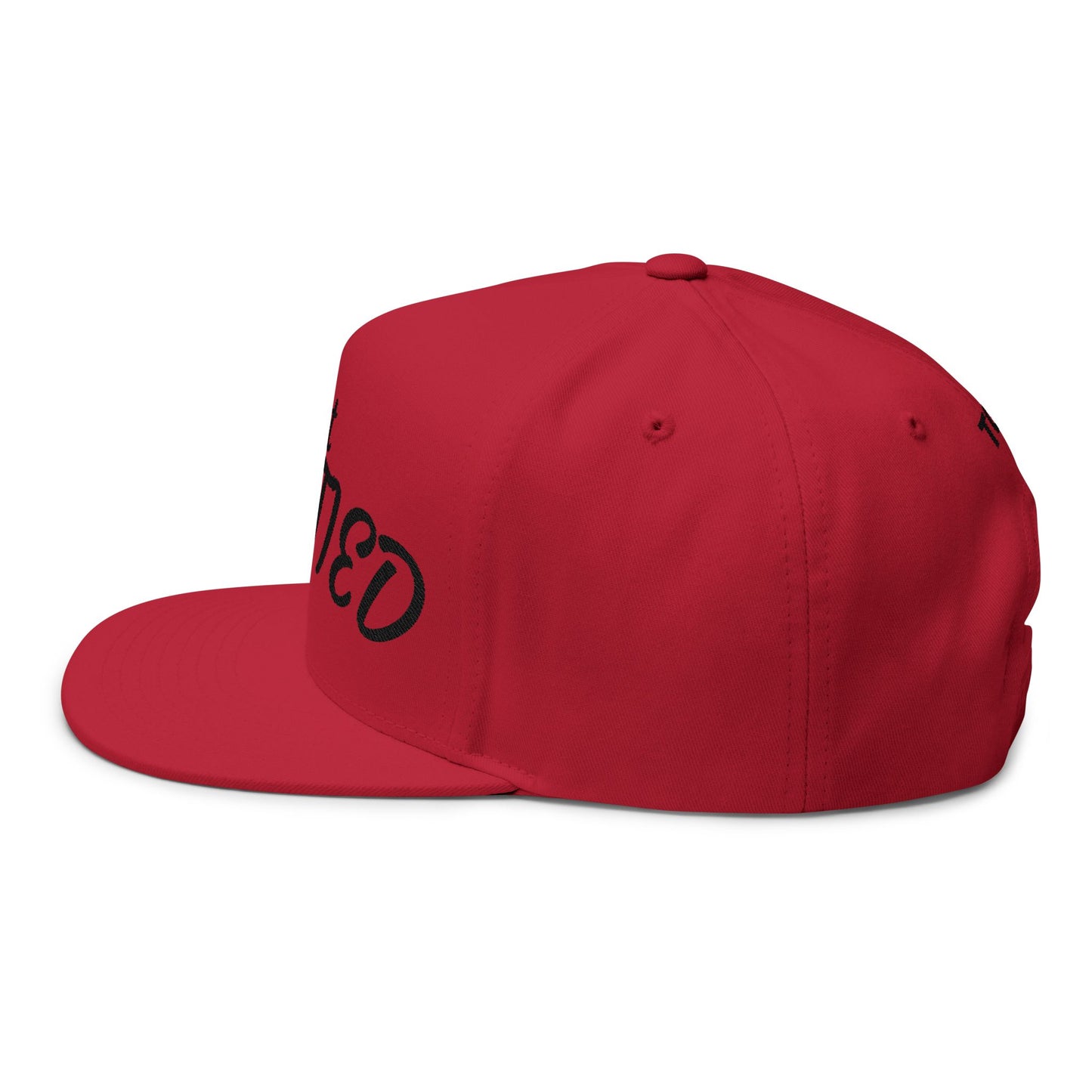 Flat Bill Cap — "Get Auntied" Embroidered Snapback Hat