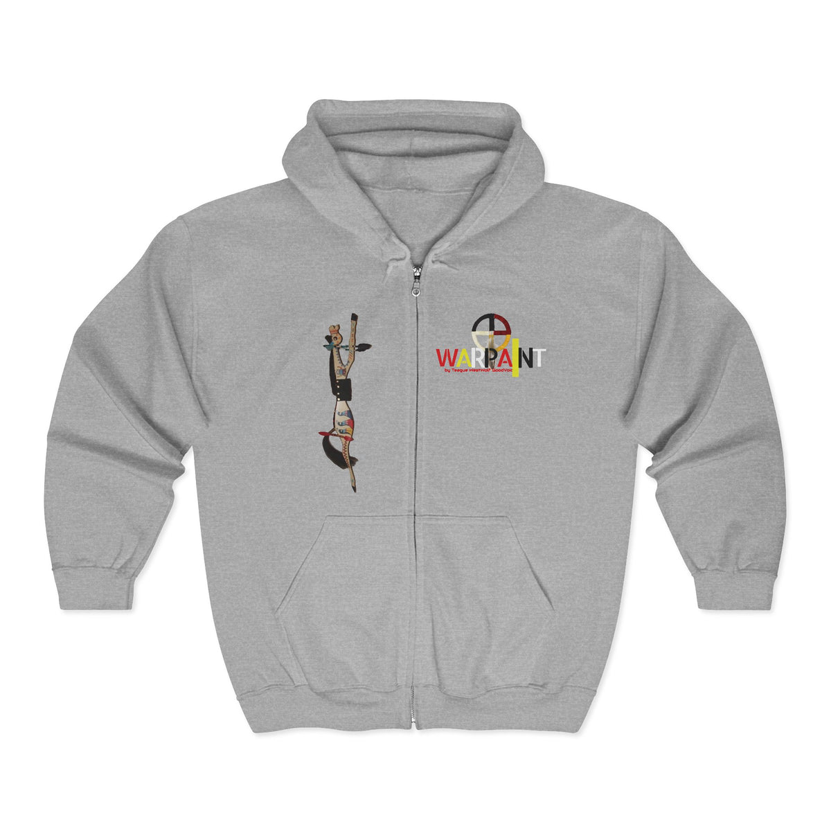 Wear Your Siksika - Unisex Heavy Blend™ Full Zip Hooded Sweatshirt - Teague WestWolf GoodVoice (Blackfoot) Native American Indigenous Made in the USA