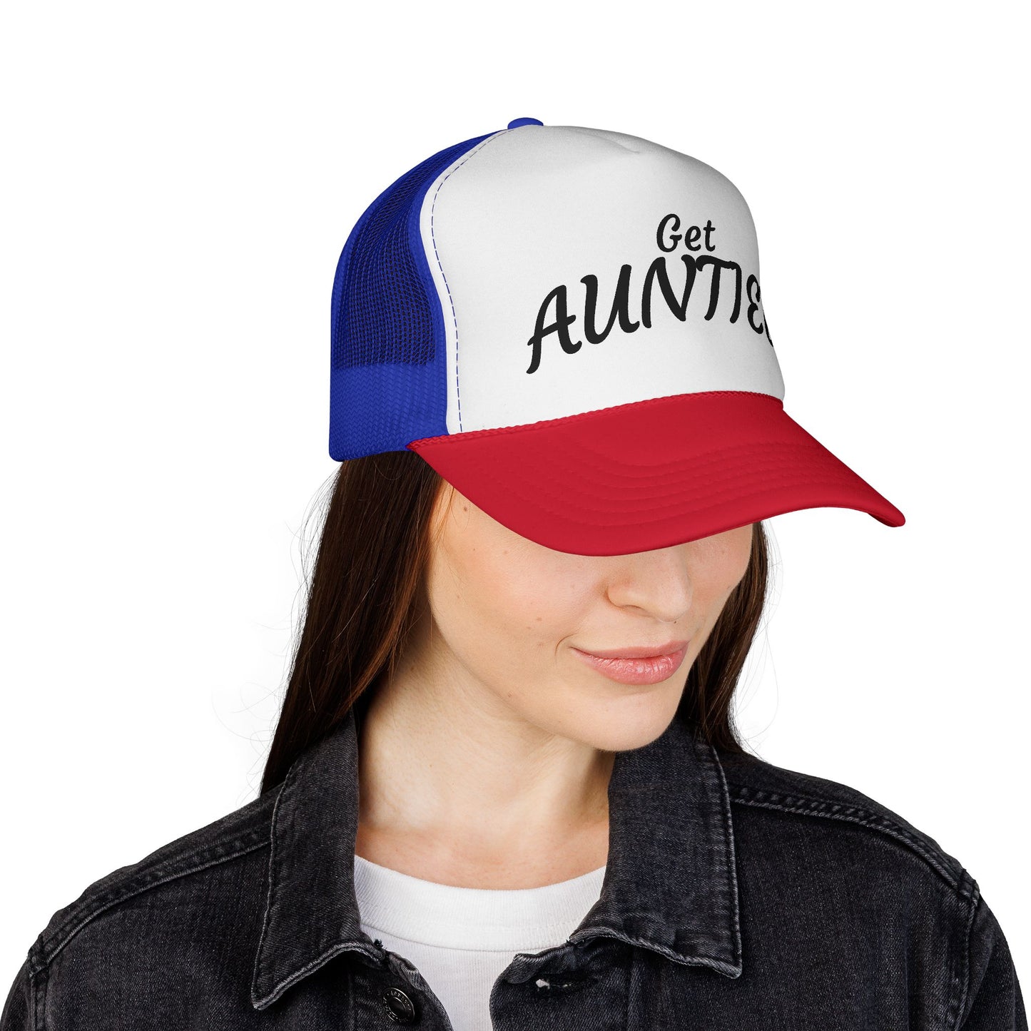 Get Auntie'd Trucker Hat - by Teague WestWolf GoodVoice