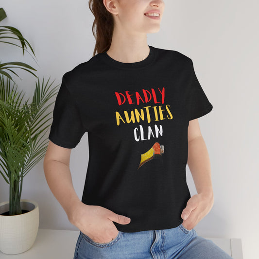 Version 2 -Deadly Aunties Clan - Blackfoot Ledger Art -  by Teague WestWolf GoodVoice - Unisex Tee