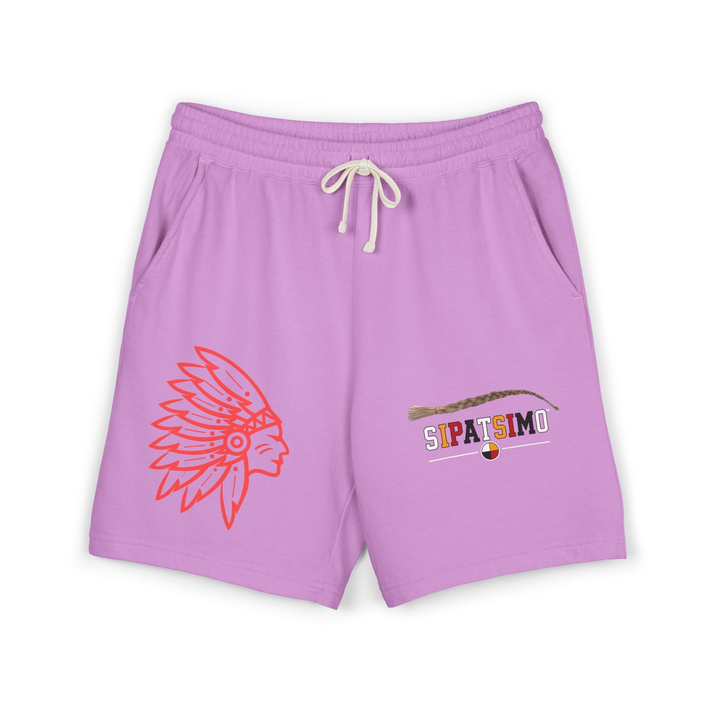 Retro 'SIPATSIMO' Graphic Lightweight Fleece Sweat Shorts