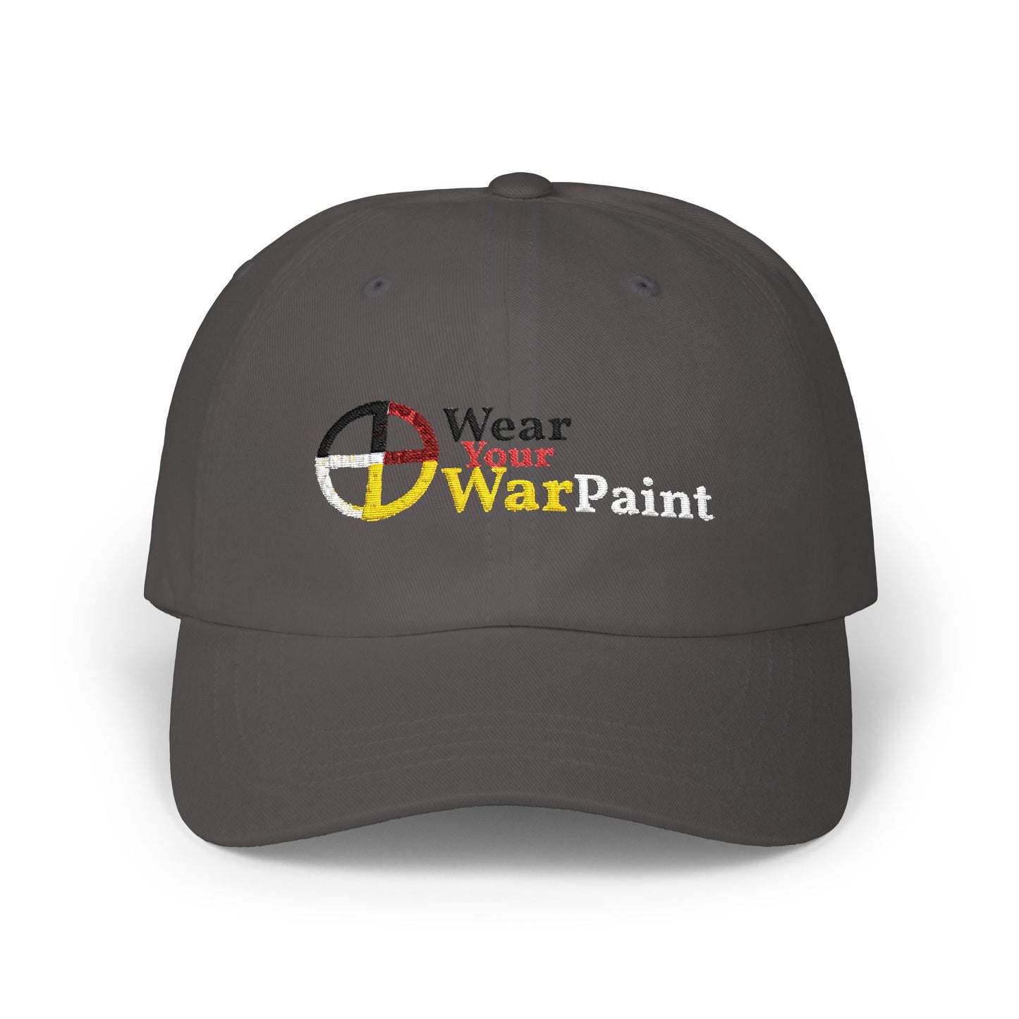 Dad Cap — "Wear Your War Paint" Medicine Wheel - Sign Baseball Hat