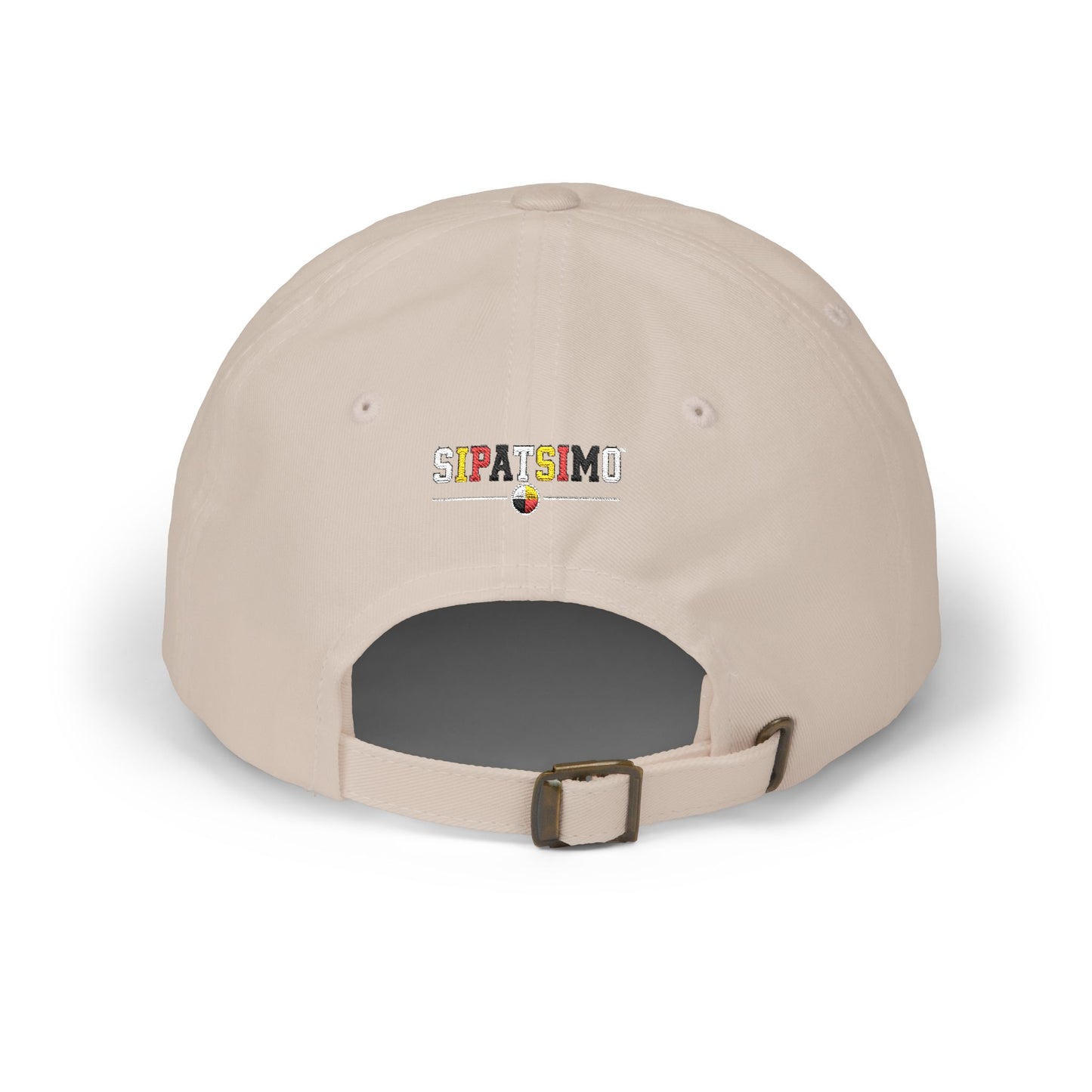 Dad Cap with Red Triple-Tipis Sketch Embroidery