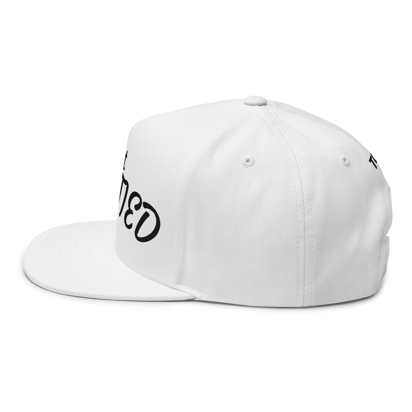 Flat Bill Cap — "Get Auntied" Embroidered Snapback Hat
