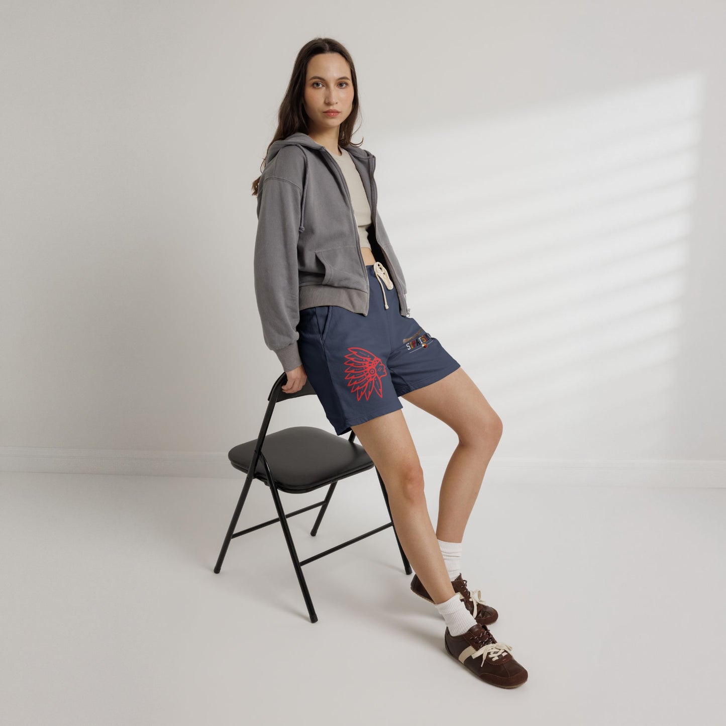 Retro 'SIPATSIMO' Graphic Lightweight Fleece Sweat Shorts