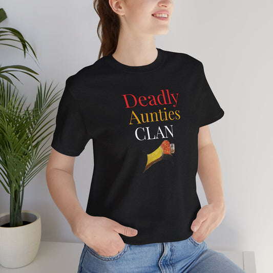 Version 1 - Deadly Aunties Clan - Blackfoot Ledger Art -  by Teague WestWolf GoodVoice - Unisex Tee