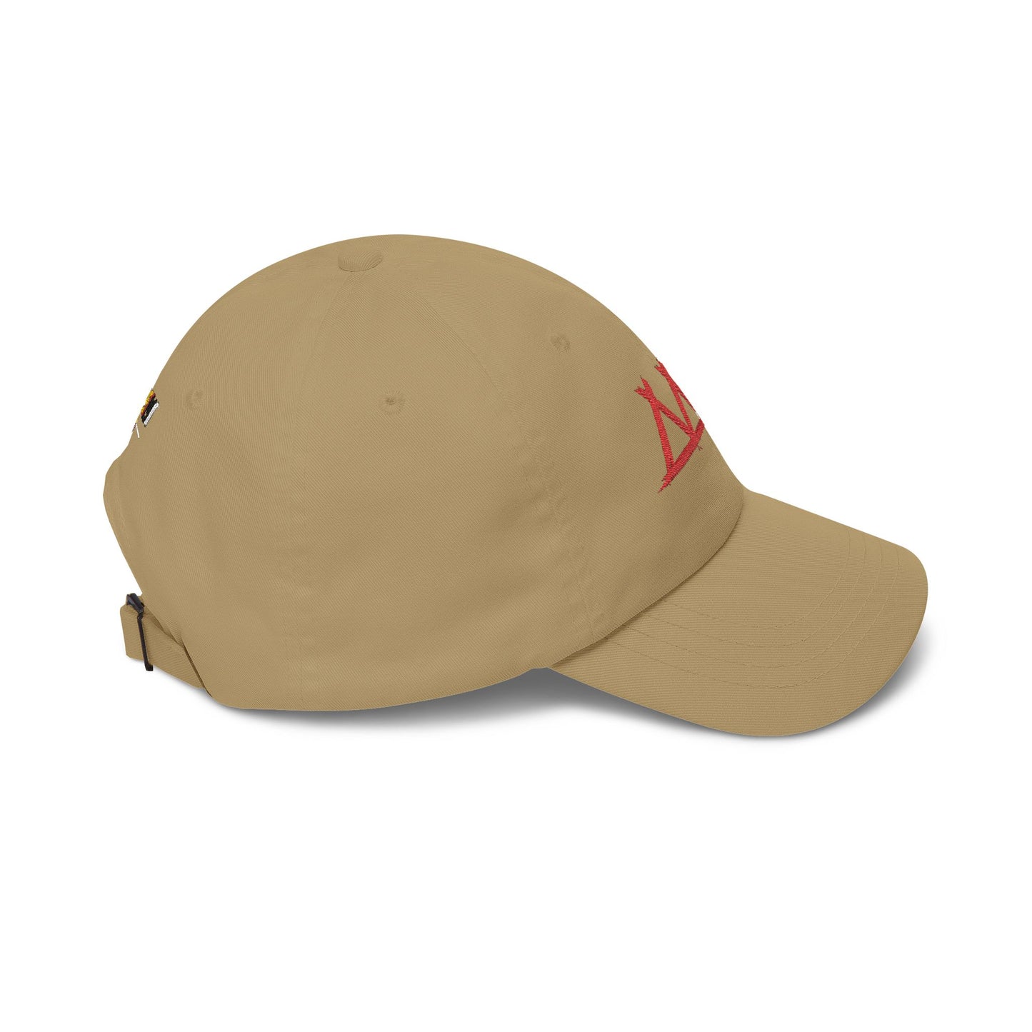Dad Cap with Red Triple-Tipis Sketch Embroidery