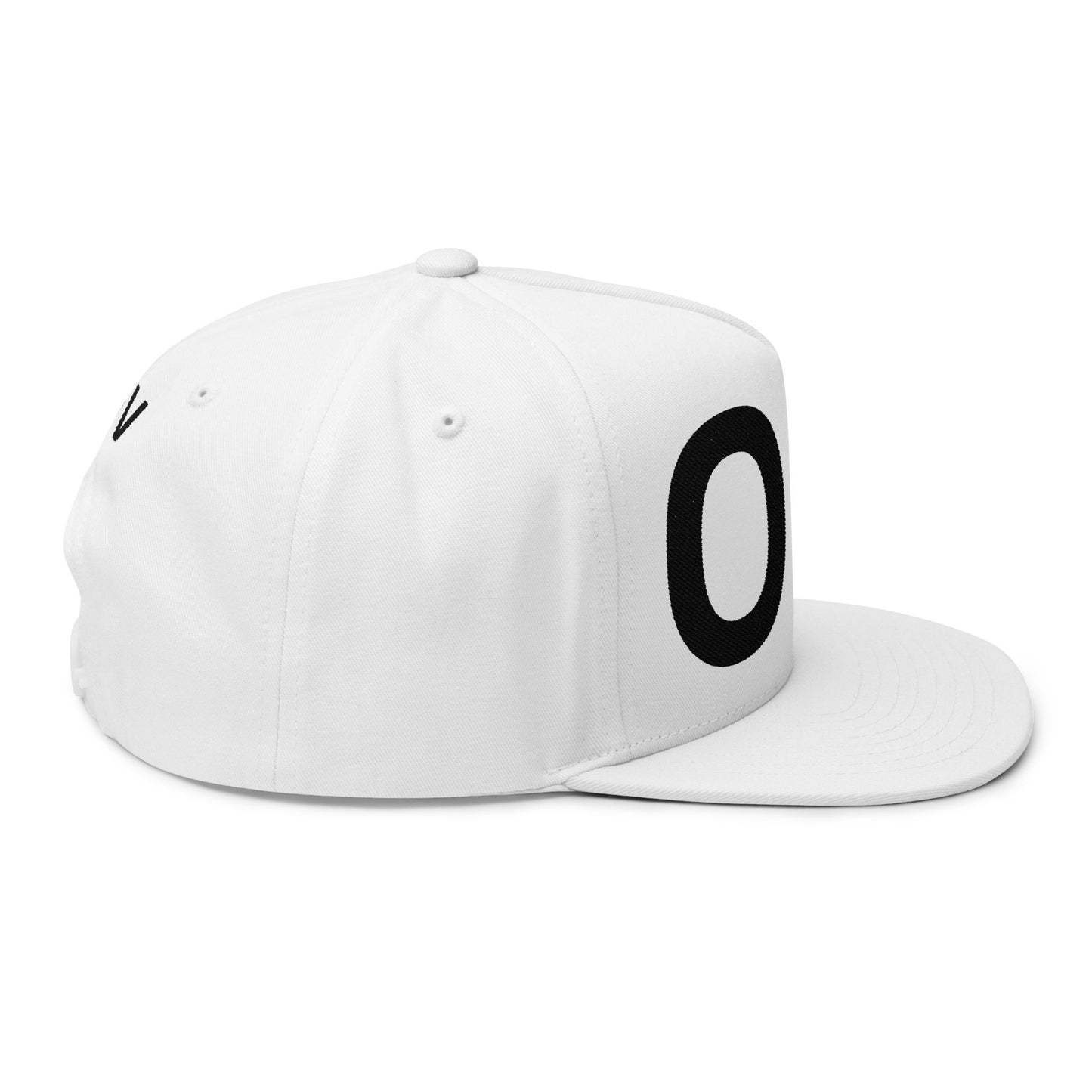 OKI /Hello in Blackfoot language - Embroidered Flat Bill Cap — Black Glitter Lettering Snapback