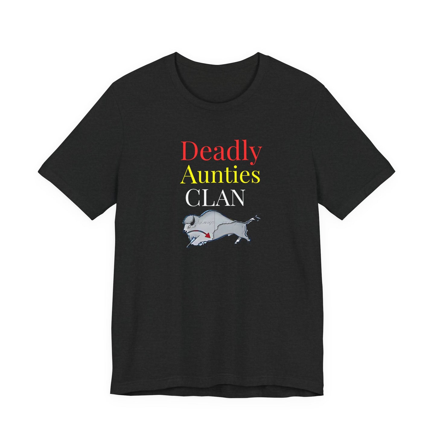 406WholeSale - Deadly Aunties Clan - Eagle Feather Fan -  by Teague WestWolf GoodVoice - Unisex Tee