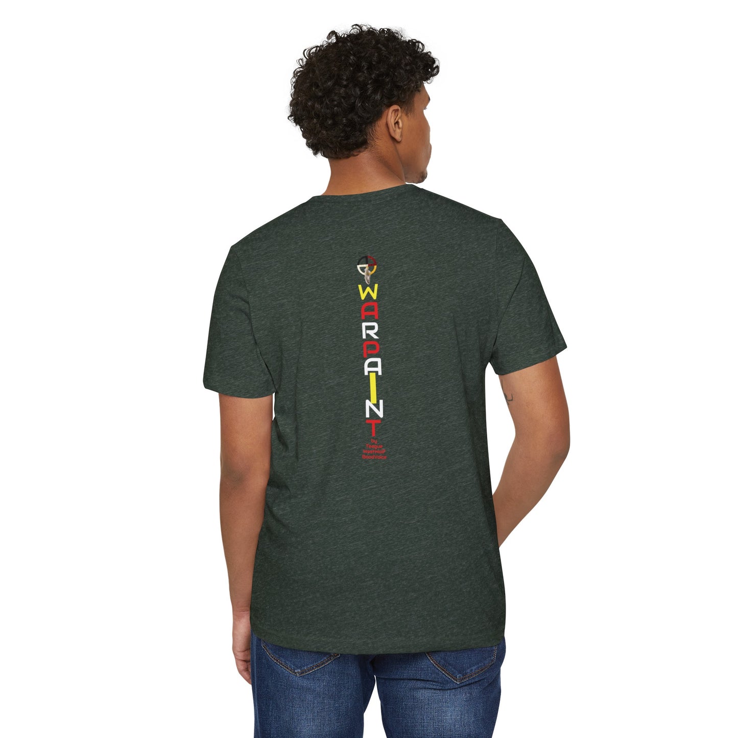 Wear Your WarChief - Piitaaki (Eagle Woman - Lily Gladstone) of the Siksikaitsitapi (Blackfoot Speaking Real People) - Unisex Recycled Organic T-Shirt