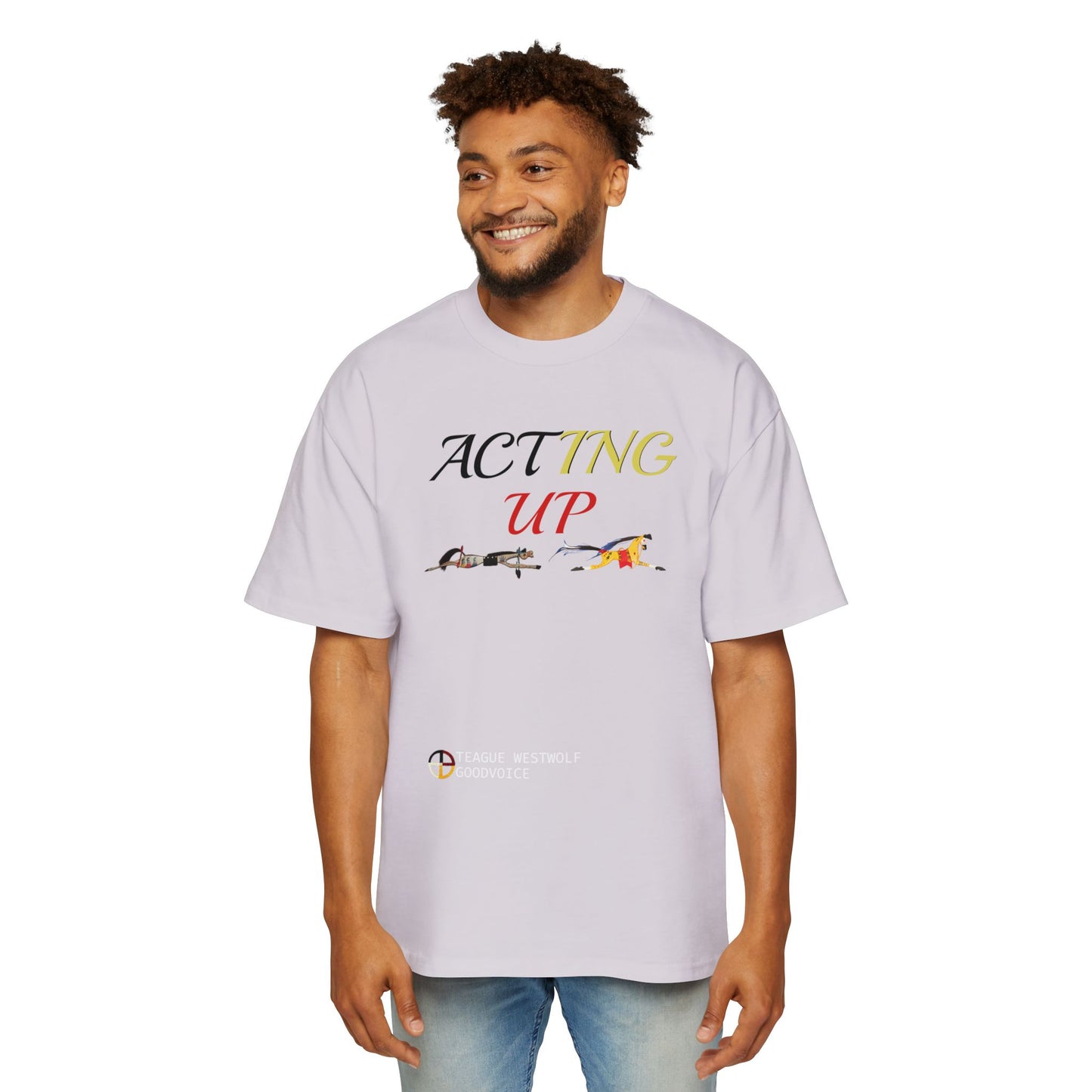 406Wholesale 5080 OVERSIZED - MSRP: $40 - Acting Up Medicine Wheel - Men's Oversized Graphic Tee