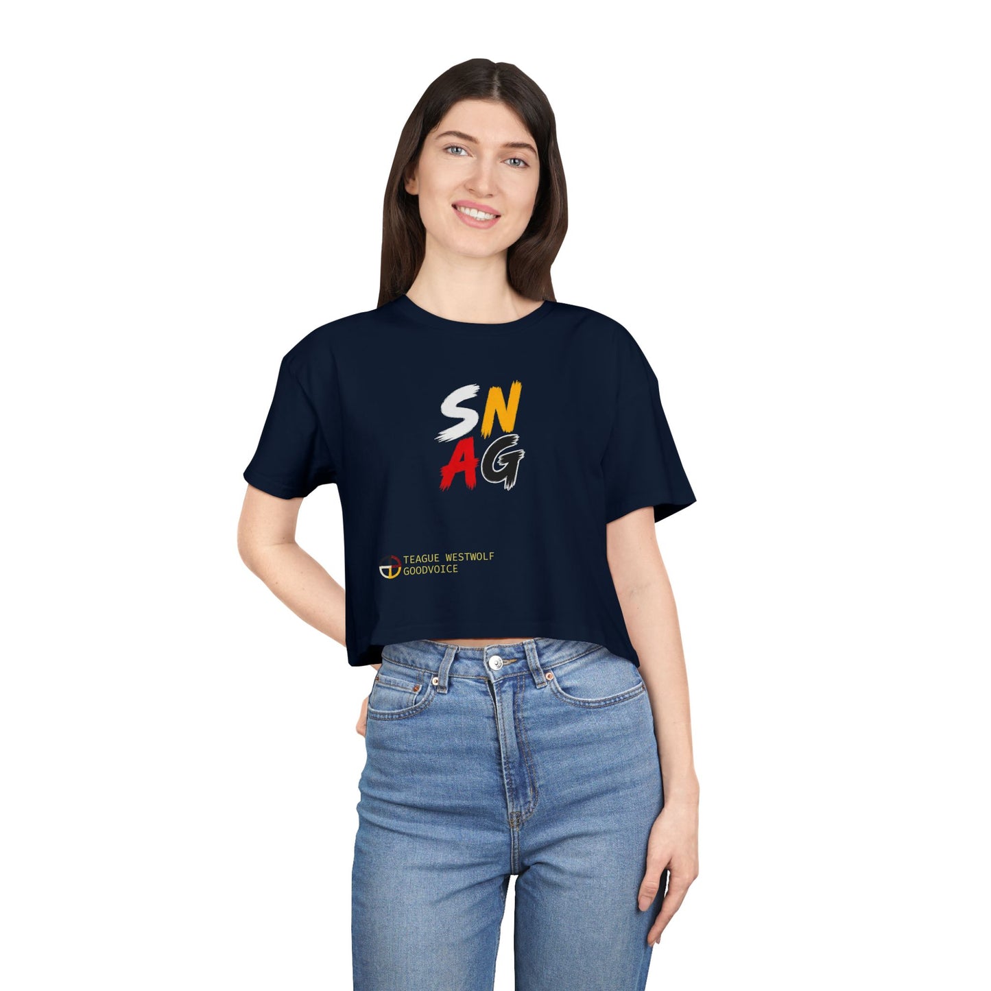 SNAG Graphic Crop Tee — Women's Urban Streetwear Top