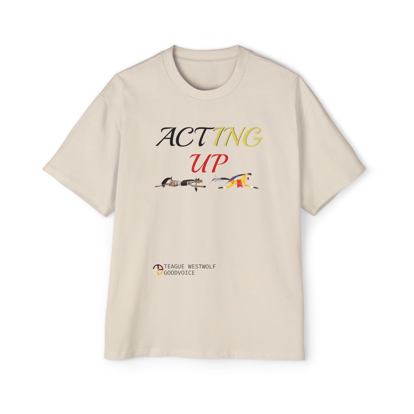 406Wholesale 5080 OVERSIZED - MSRP: $40 - Acting Up Medicine Wheel - Men's Oversized Graphic Tee