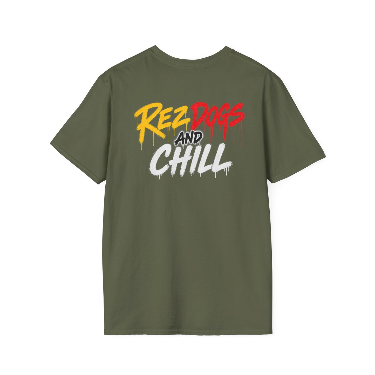 406WholeSale - MSRP $40 - Rez Dogs and Chill by Teague WestWolf GoodVoice T-Shirt