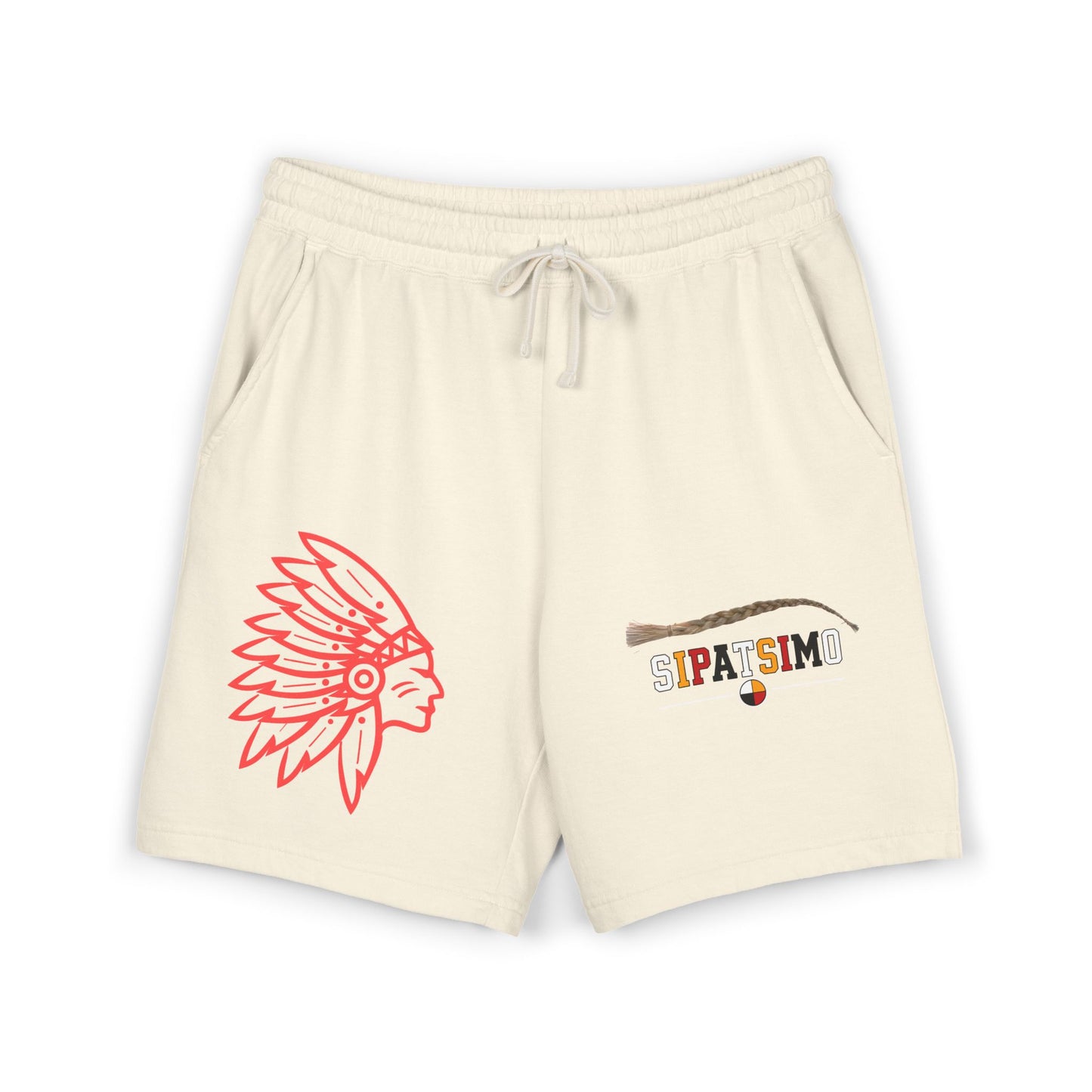 Retro 'SIPATSIMO' Graphic Lightweight Fleece Sweat Shorts