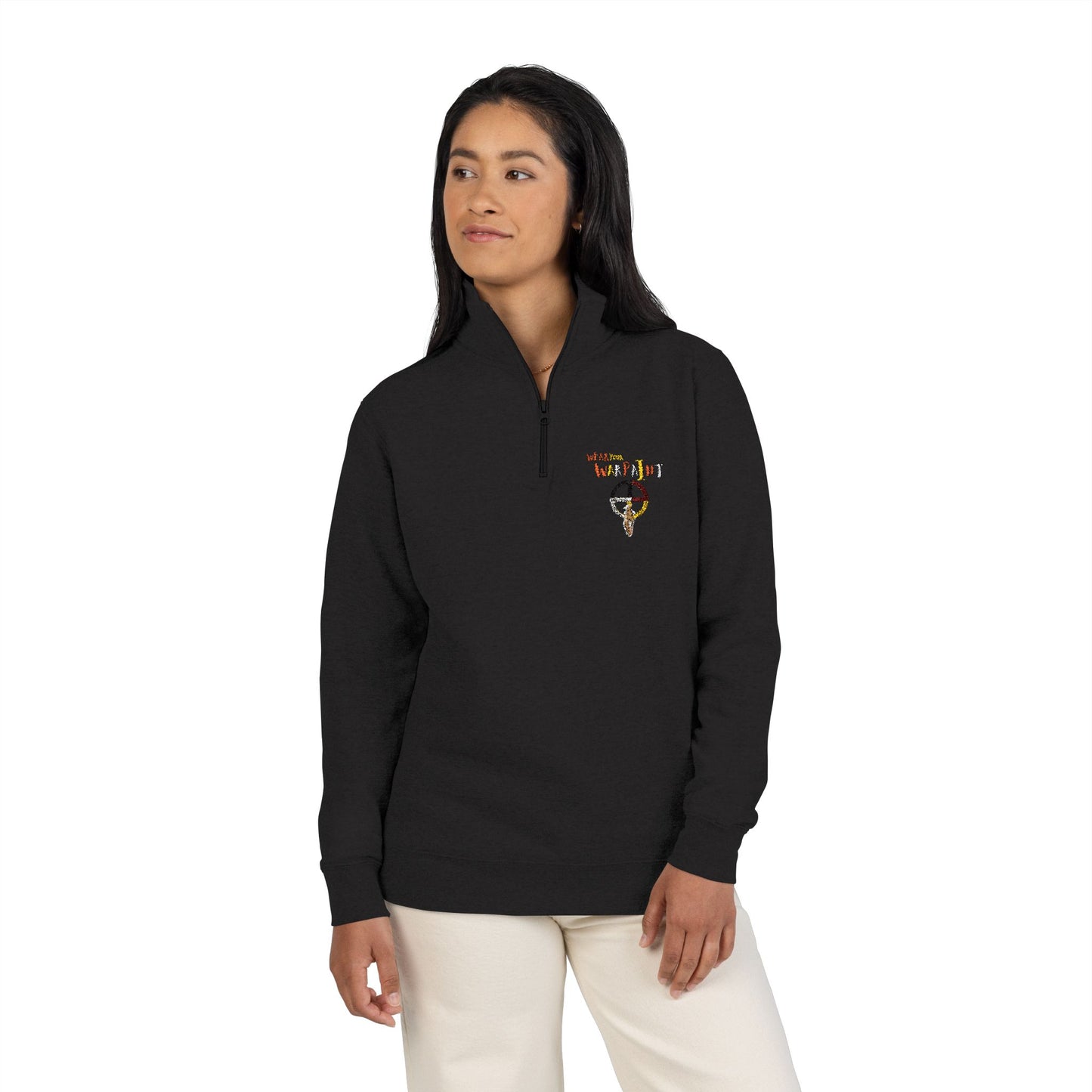 Wear Your WarPaint/Acting Up by Teague WestWolf GoodVoice - Embroidered Half-Zip Fleece