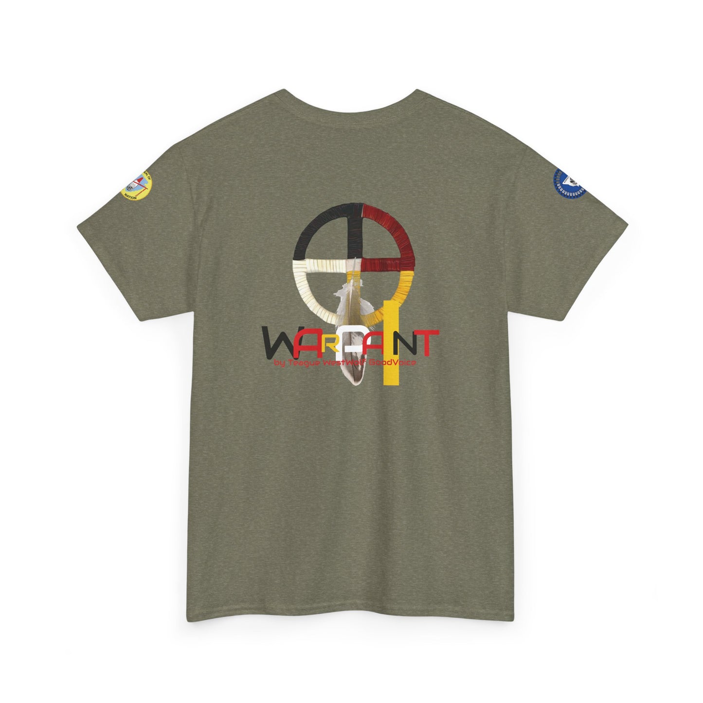 Je Suis Le Sauvage (I am the savage in French)- by Teague WestWolf GoodVoice (Blackfoot / Blackfeet Tribe - Browning, Montana) Featuring Ben Brown of the Ni Okašką Nation (Osage) - Native American Indigenous Made in the USA Unisex Heavy Cotton Tee