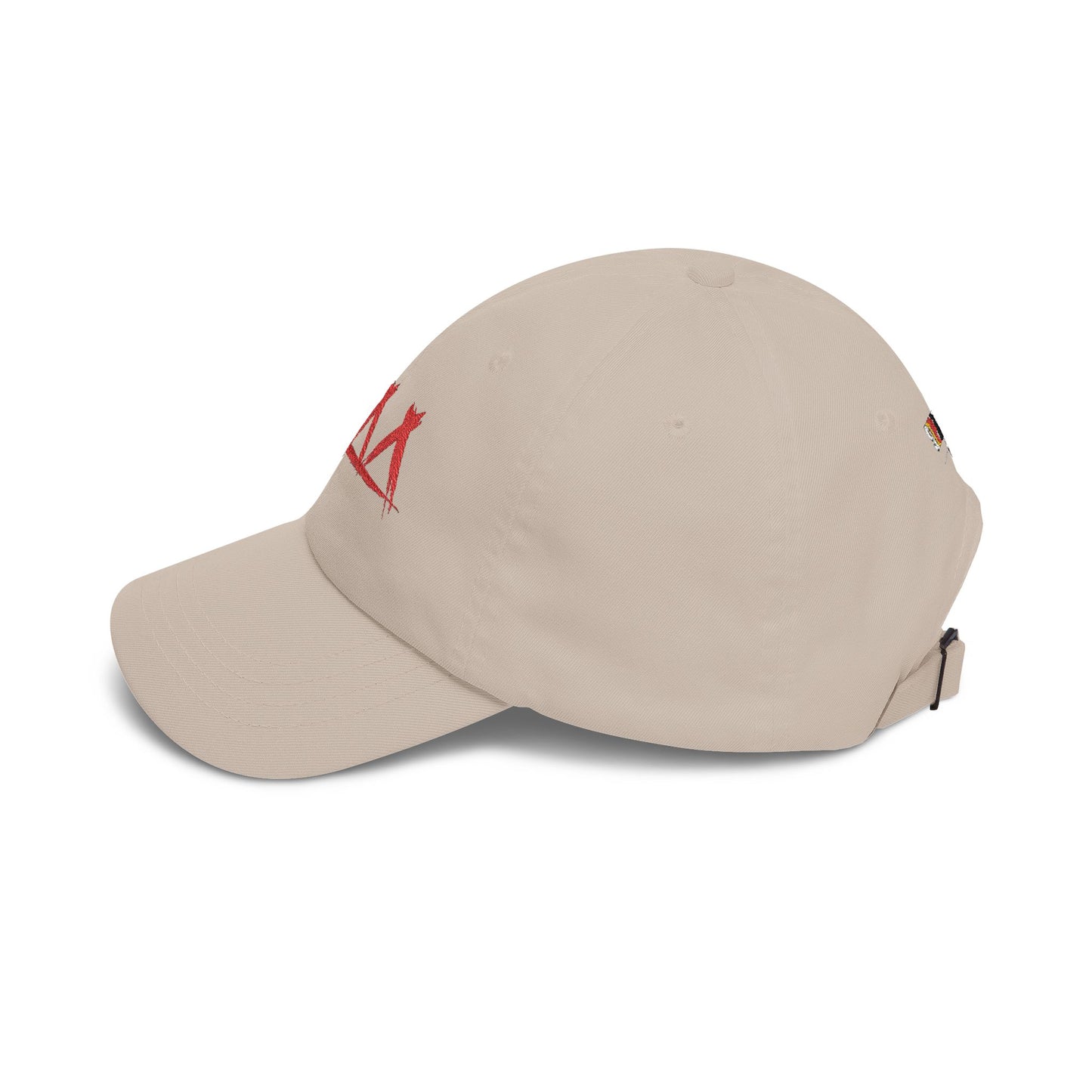 Dad Cap with Red Triple-Tipis Sketch Embroidery