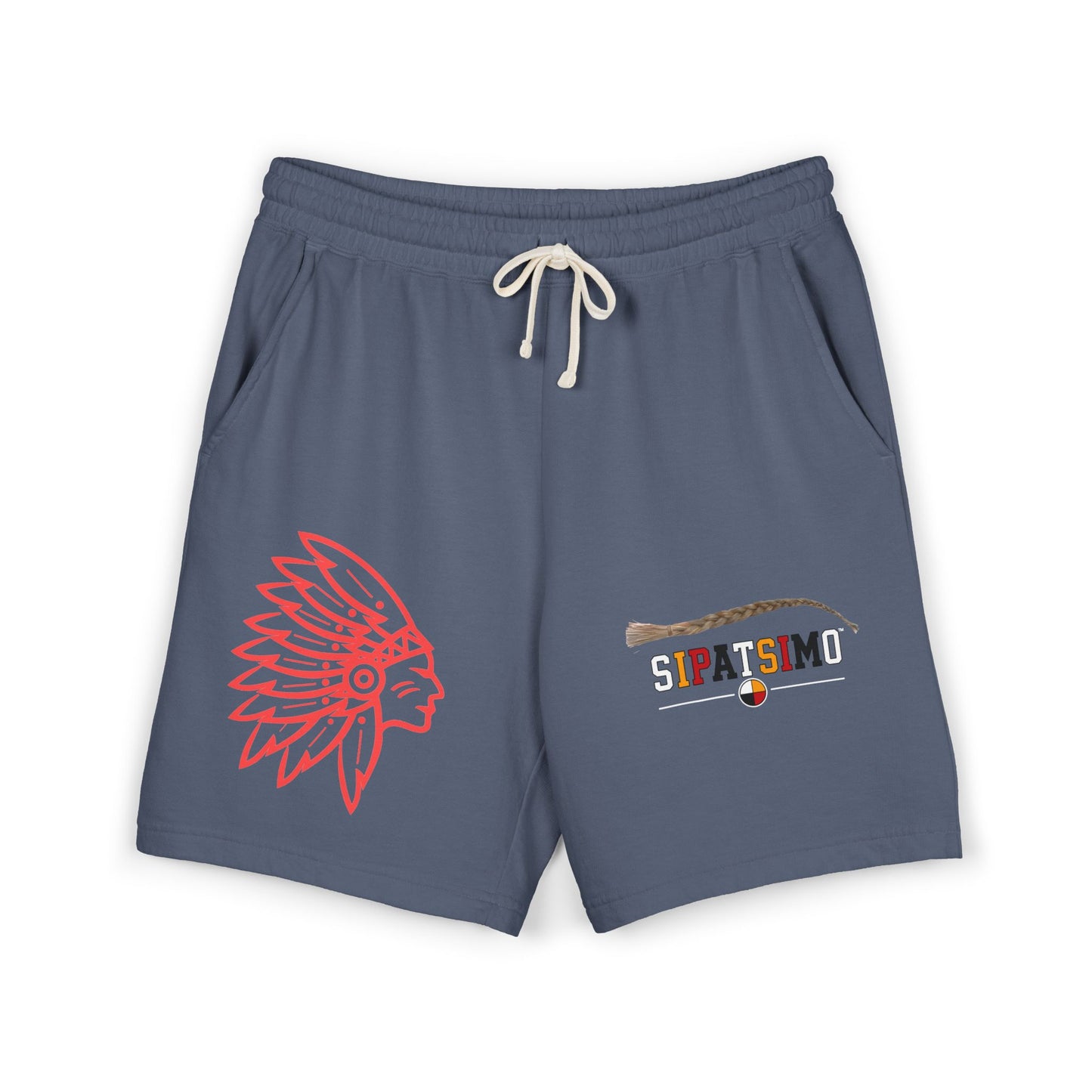 Retro 'SIPATSIMO' Graphic Lightweight Fleece Sweat Shorts