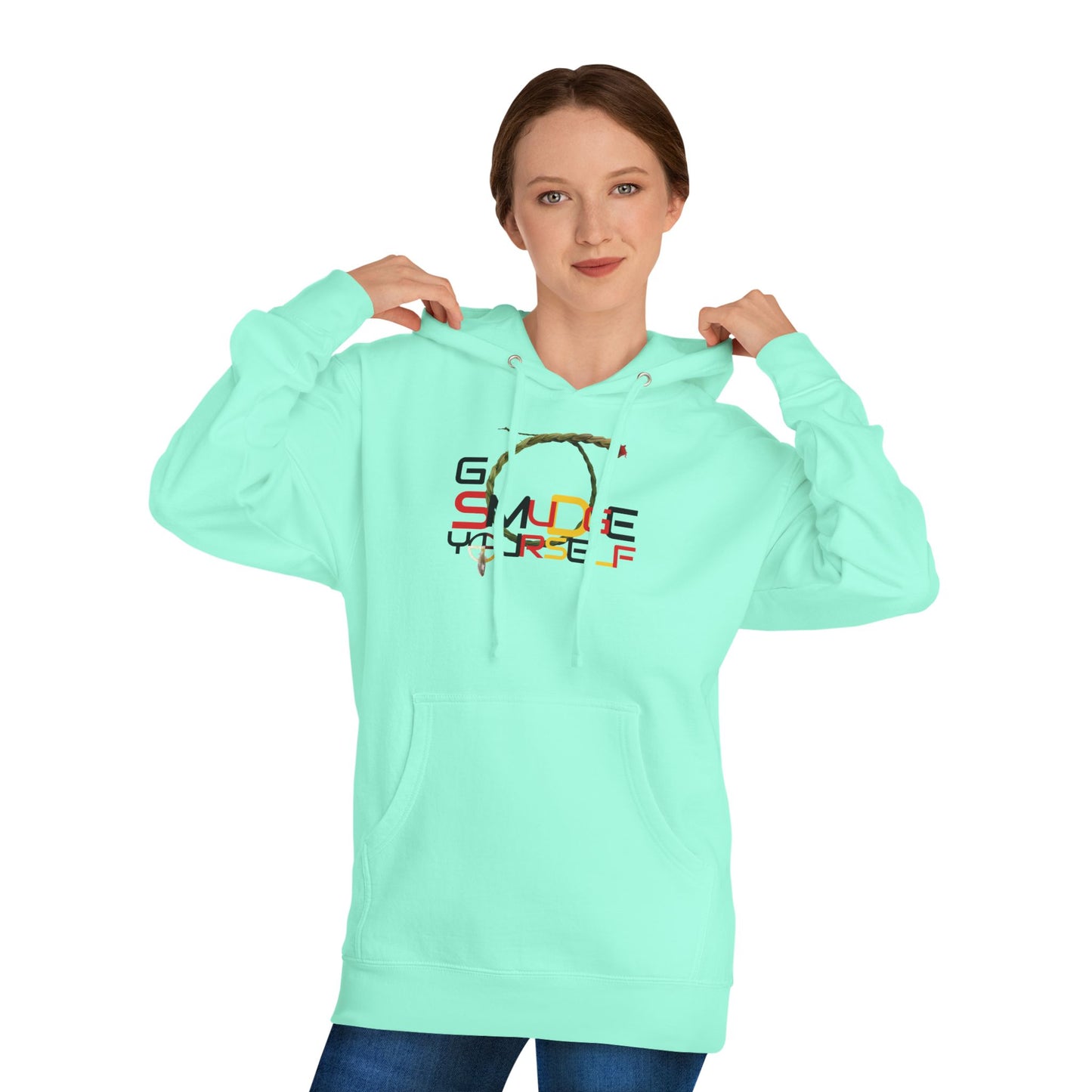 406WholeSale - Go Smudge YourSelf Medicine Wheel - Unisex Hooded Sweatshirt