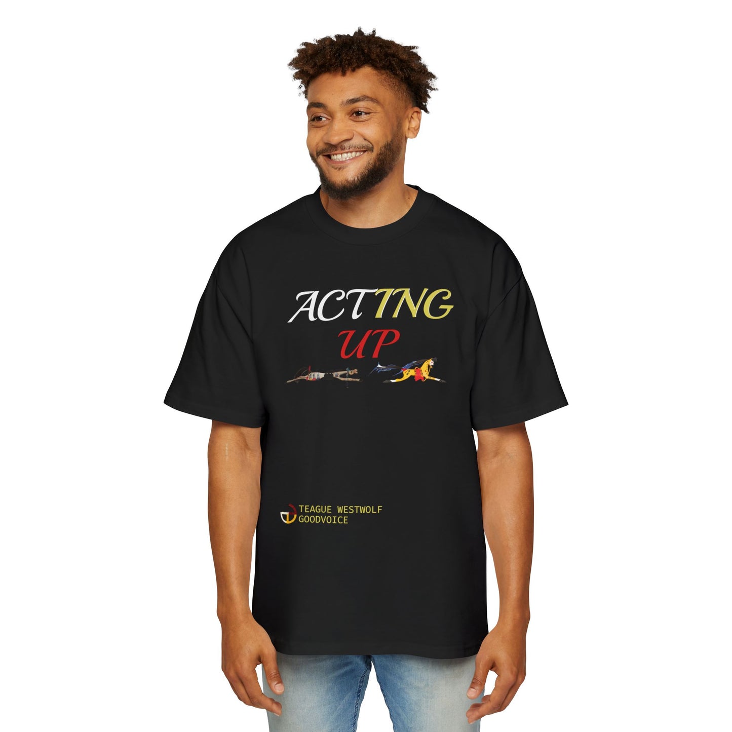 406Wholesale 5080 OVERSIZED - MSRP: $40 - Acting Up Medicine Wheel - Men's Oversized Graphic Tee