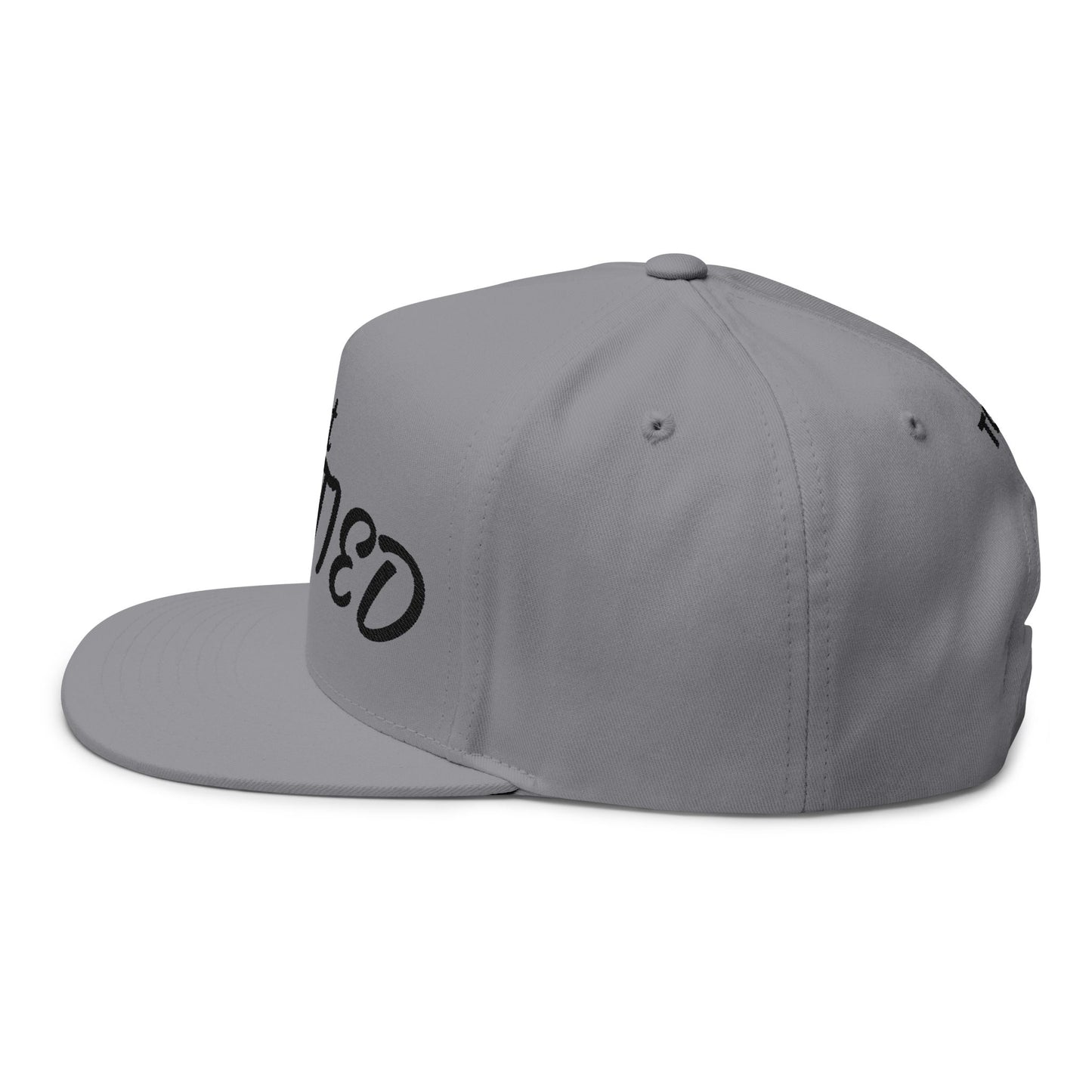 Flat Bill Cap — "Get Auntied" Embroidered Snapback Hat