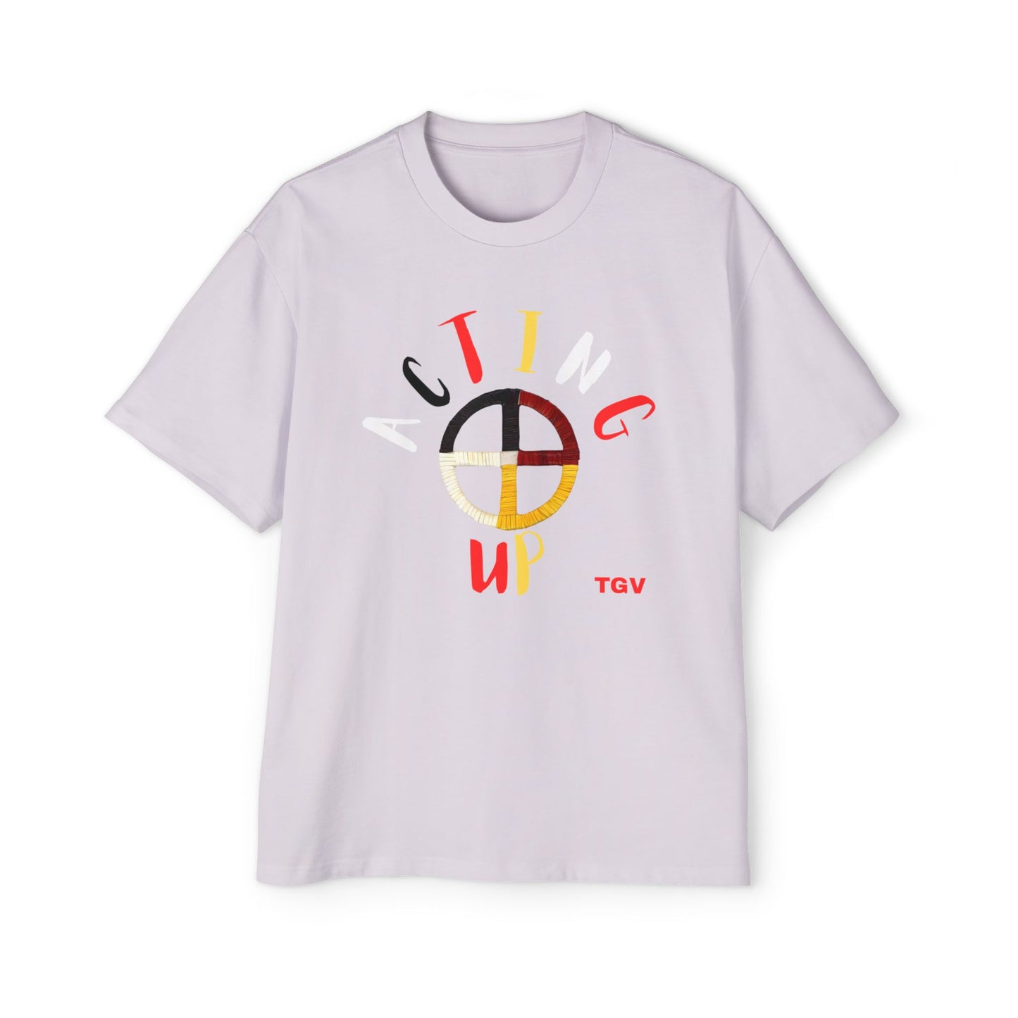 Acting Up Medicine Wheel - Men's Oversized Graphic Tee