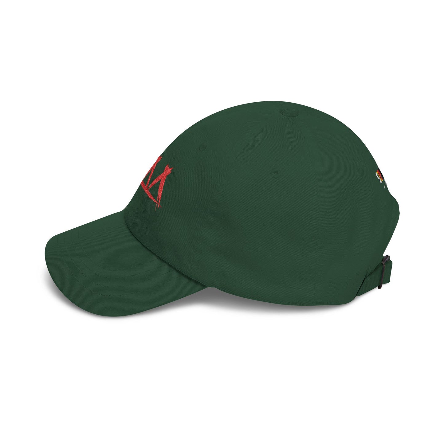 Dad Cap with Red Triple-Tipis Sketch Embroidery