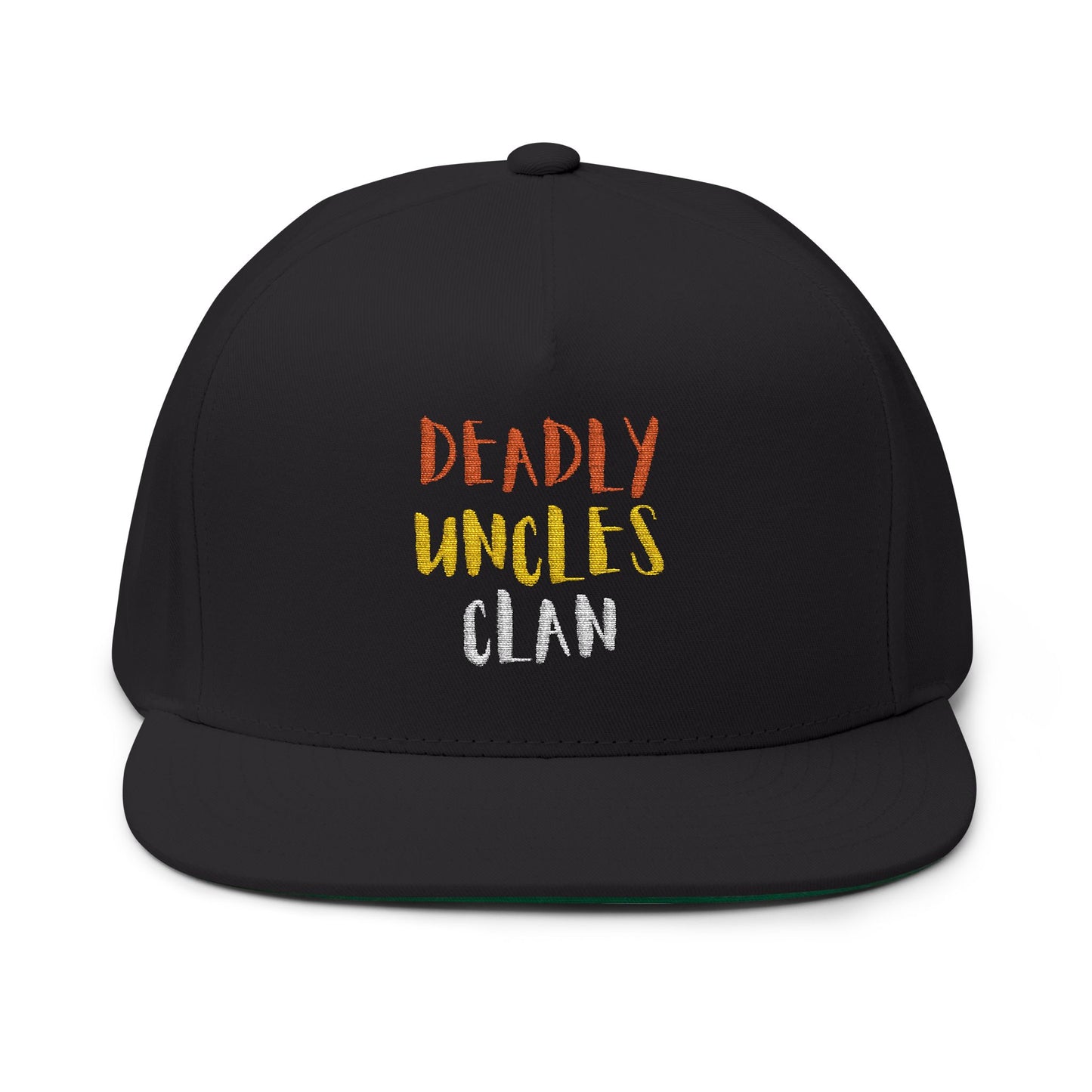 Flat Bill Cap — "Deadly Uncle's Clan" Embroidered Snapback Hat