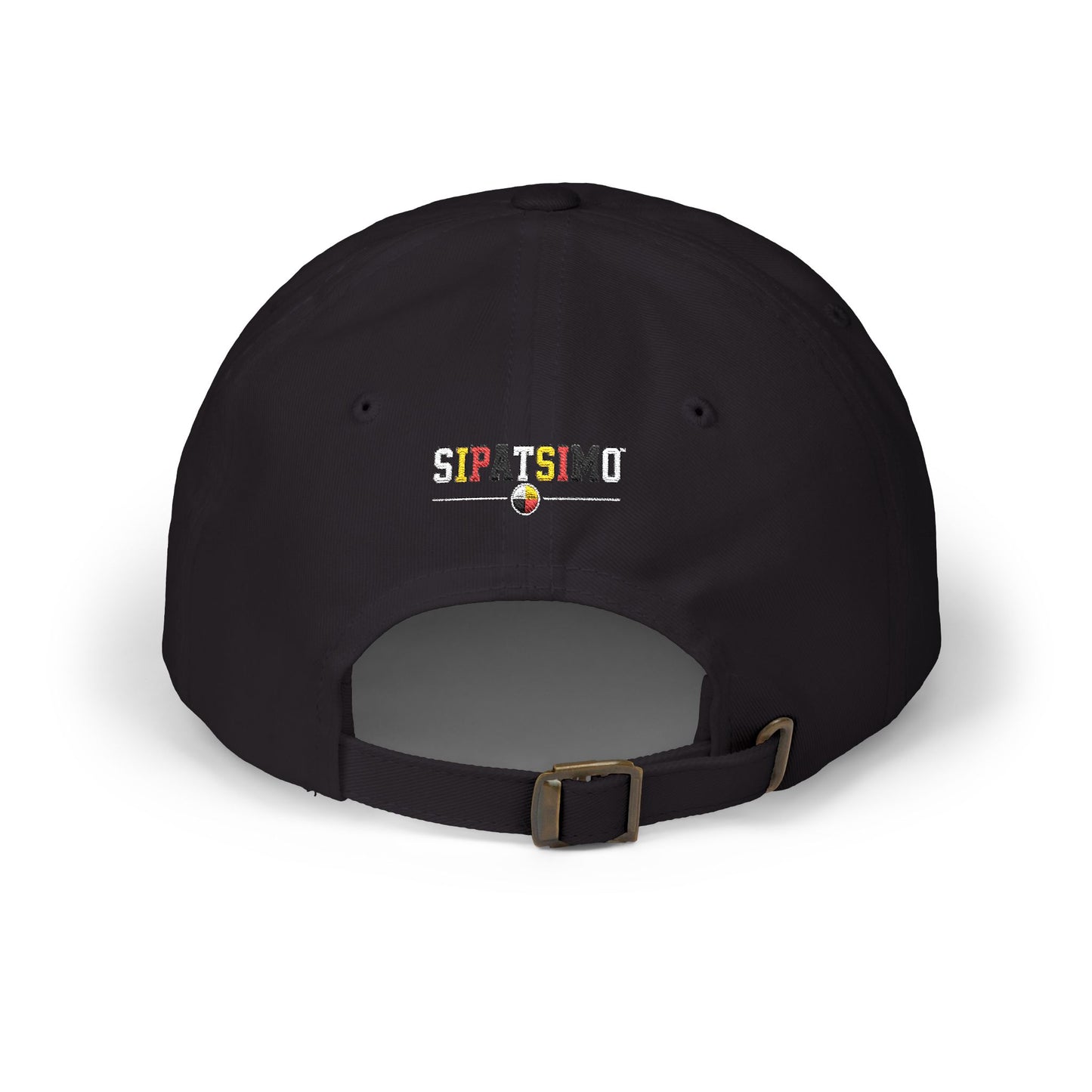Dad Cap with Red Triple-Tipis Sketch Embroidery