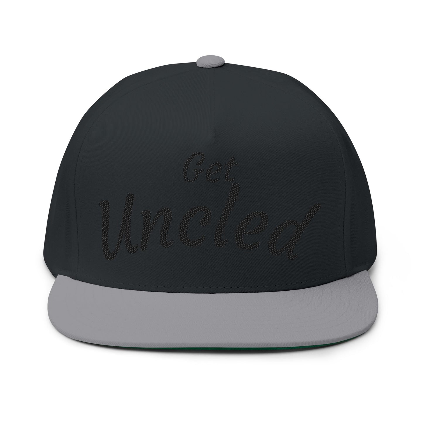Flat Bill Cap — "Get Uncled" Embroidered Snapback Hat