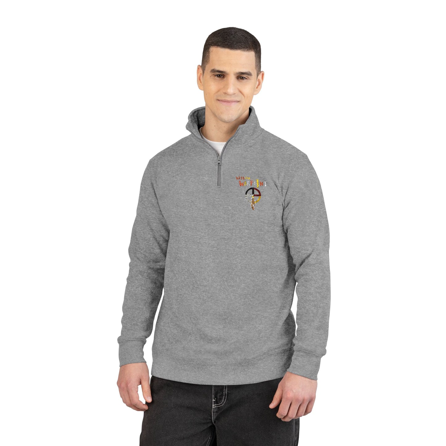 Wear Your WarPaint/Acting Up by Teague WestWolf GoodVoice - Embroidered Half-Zip Fleece